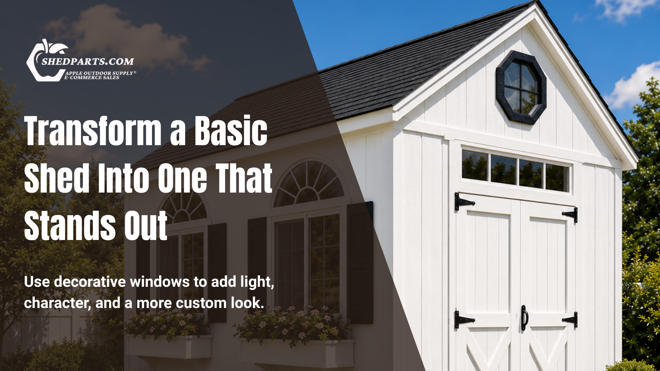 Turn a Basic Shed into a Backyard Feature with Decorative Windows