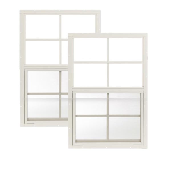 Apple Outdoor Supply 18x27 Shed Windows, Flush Mount Sliding Windows with Tempered Glass & Screens, 2-Pack