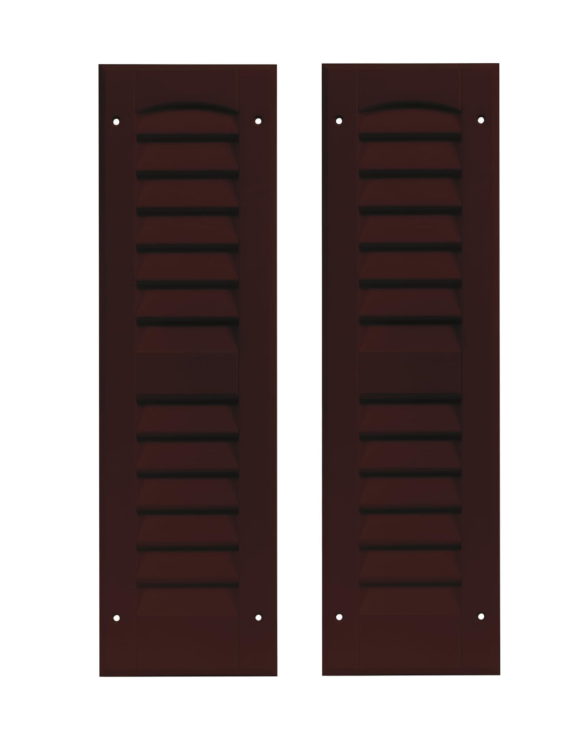 6" x 21" Louvered Shed Shutters, 1 Pair