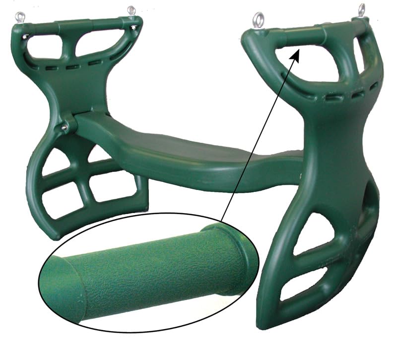 Multi-Child Double Glider Swing Kit for Playsets & Outdoor Gyms- Double The Fun! Heavy Duty Dual-Ride Tandem Swing, Protective Chains, Hardware & FREE Eye Bolt Connectors!