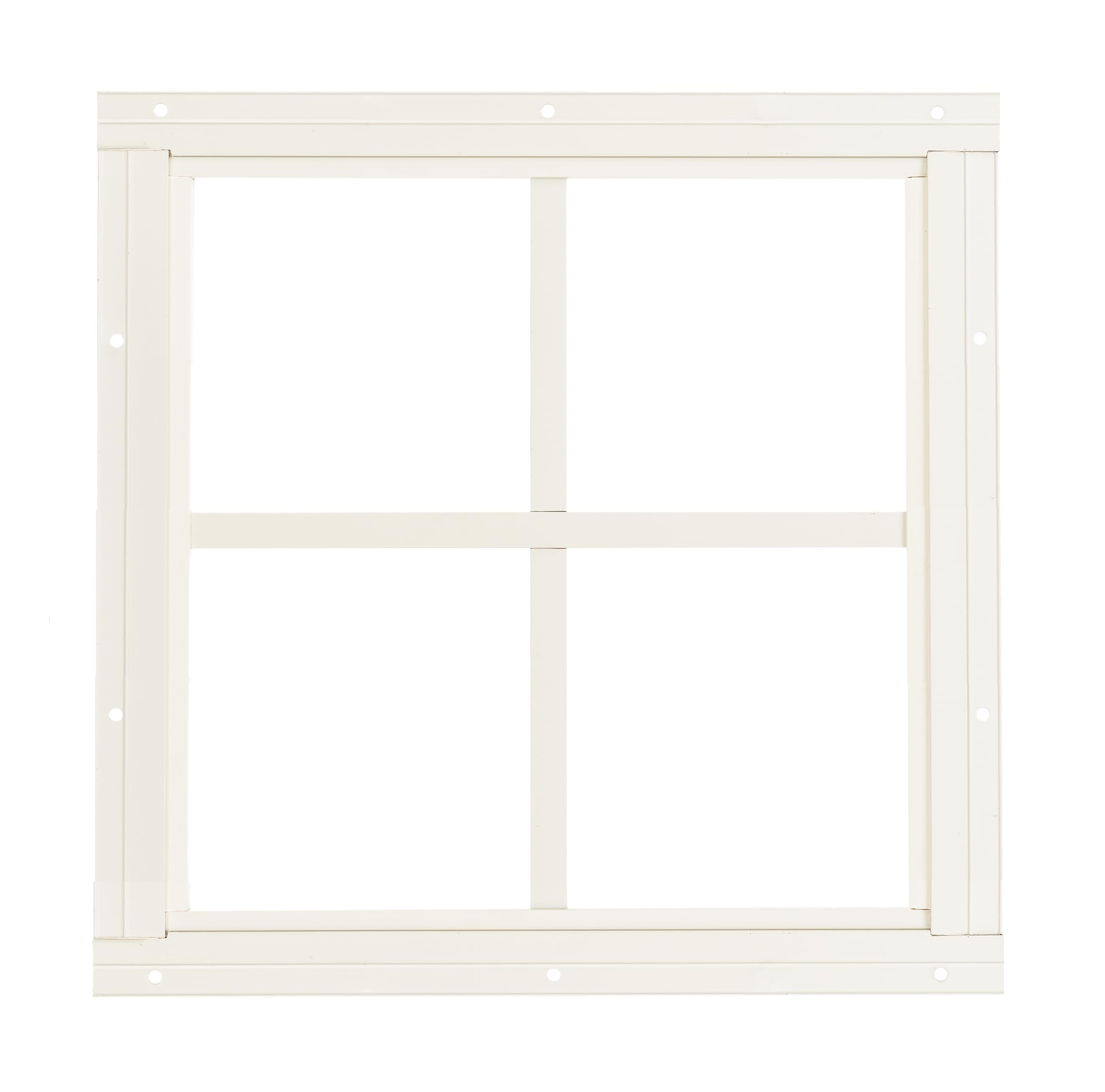 12" x 12" Square Gable Window, Fixed Flush Mount, Tempered Glass