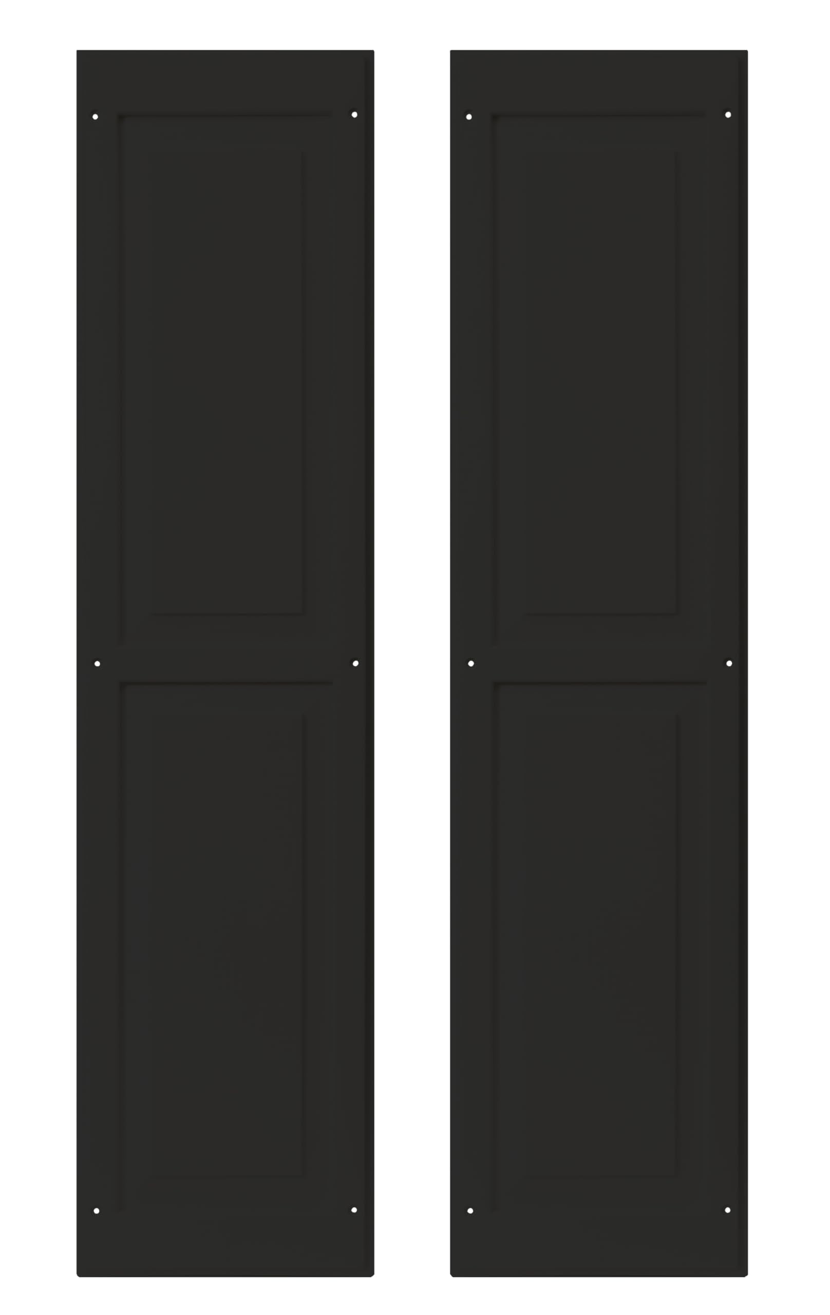 9" x 36" Raised Panel Shed Shutters, 1 Pair