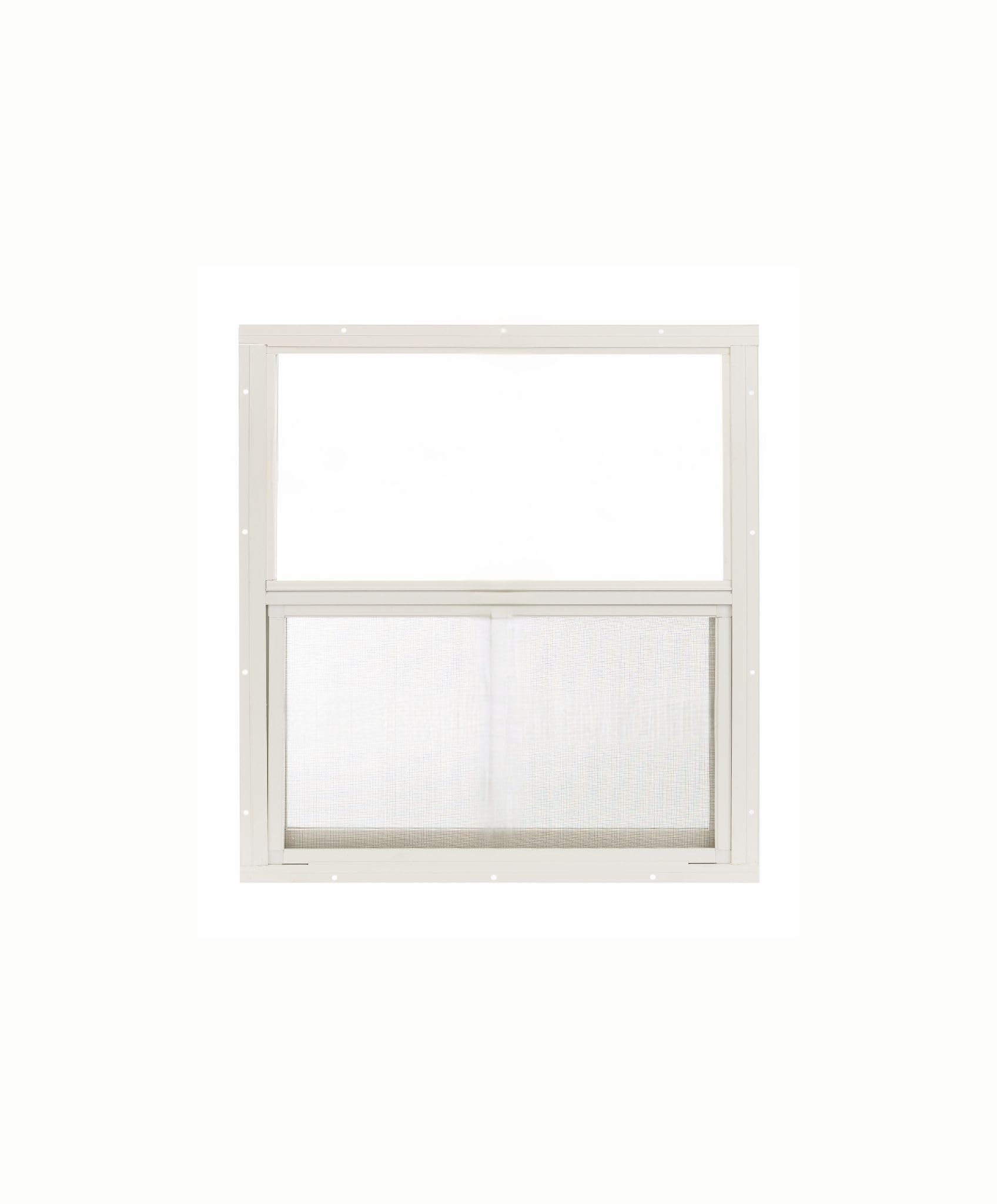 Apple Outdoor Supply 24x27 Shed Window, No Grid Flush Mount Sliding Window with Tempered Glass & Screen, 1-Pack