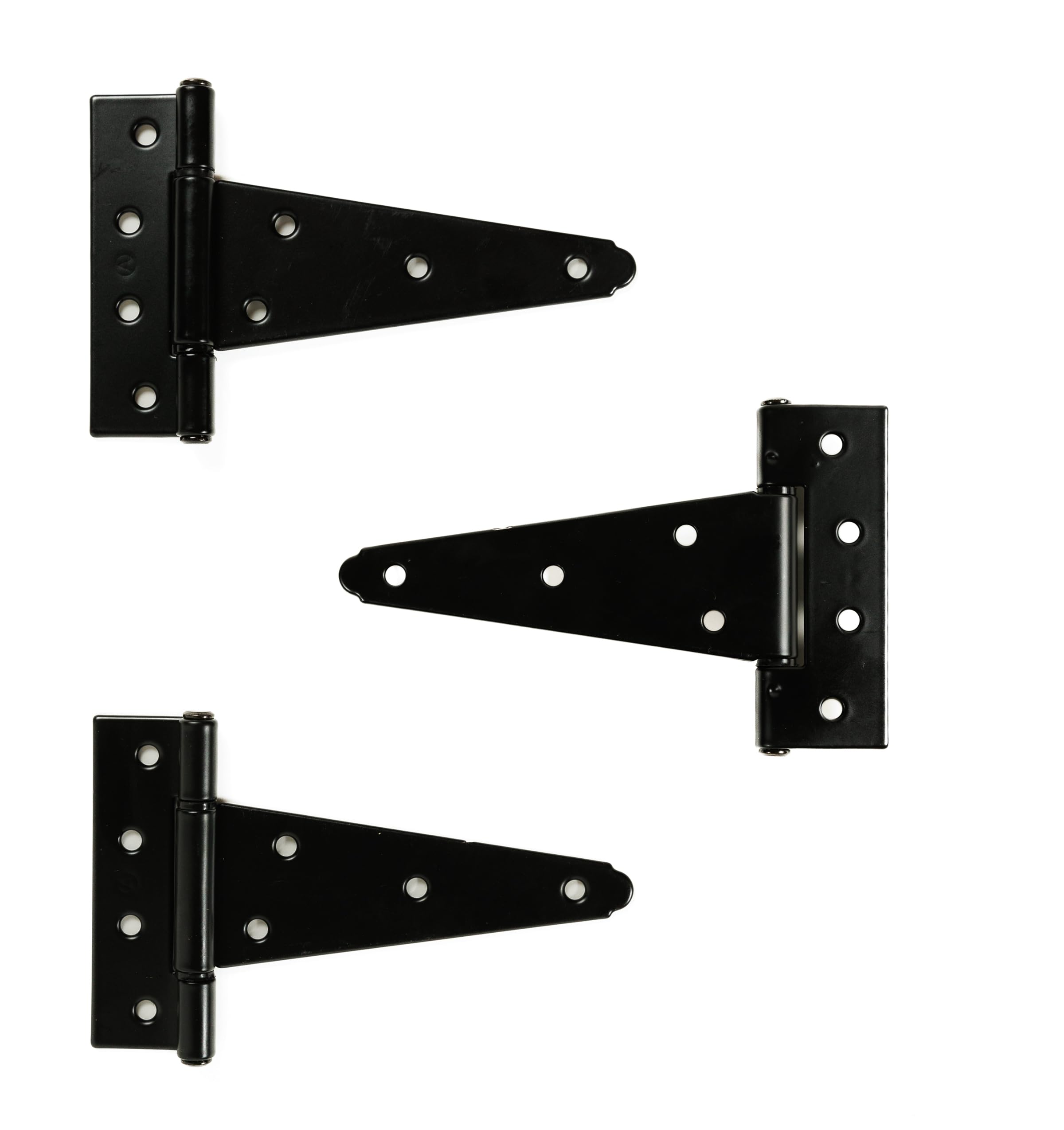 5" Black Heavy Duty T-Hinges, 3-Pack