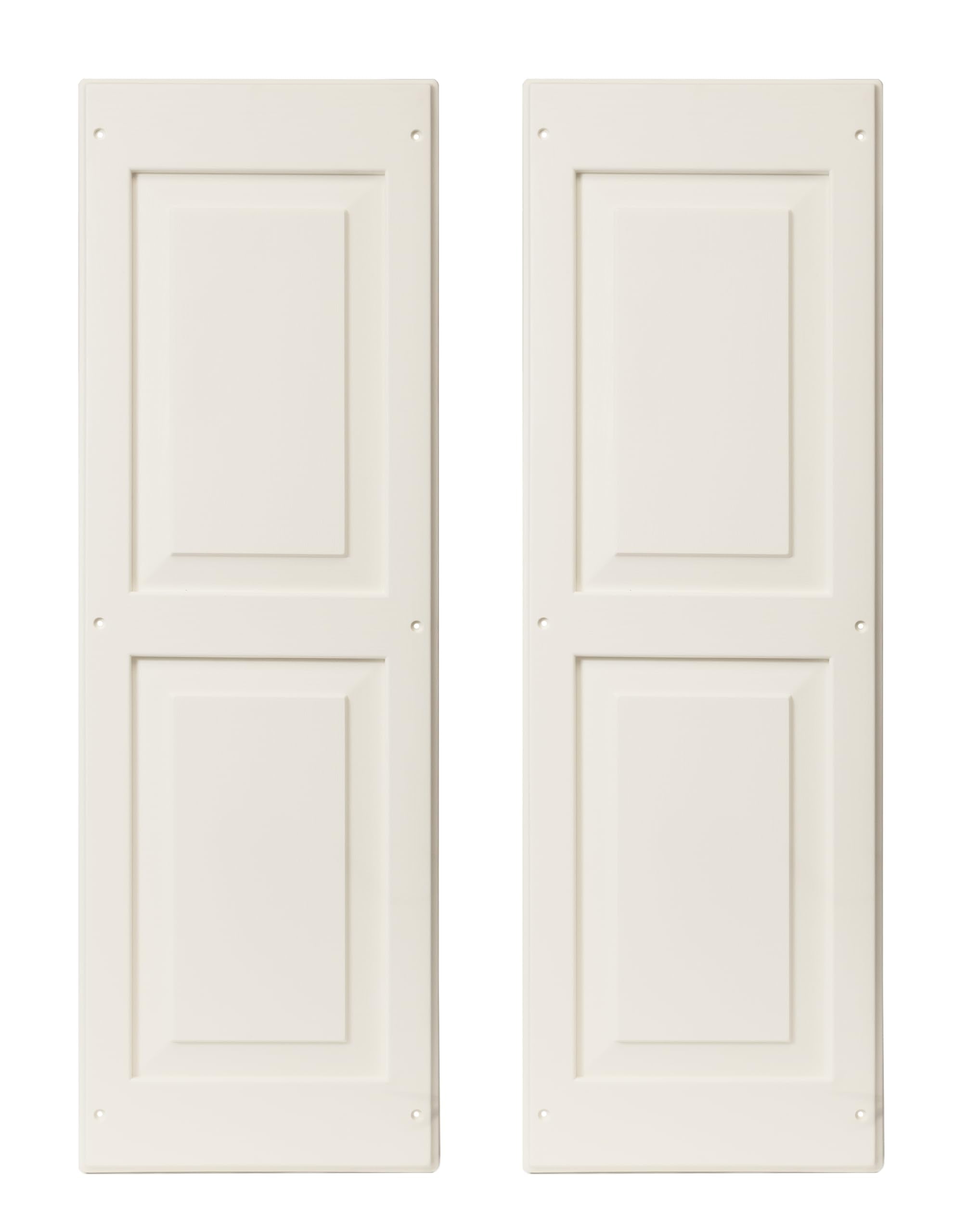 12" x 36" Paintable Raised Panel Shed Shutters, 1 Pair