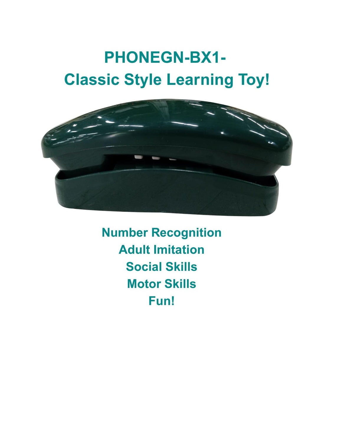 Playset Phone with Music | Portable Green Kids Telephone for Outdoor Playsets