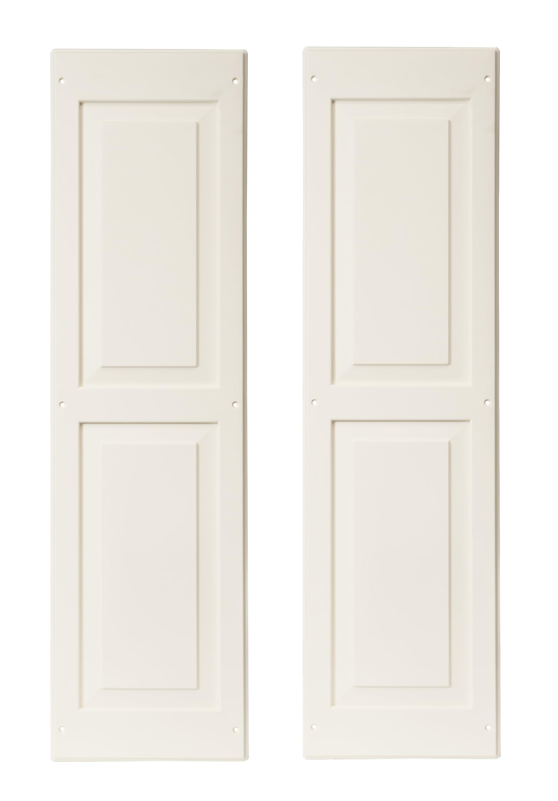12" x 43" Paintable Raised Panel Shed Shutters, 1 Pair