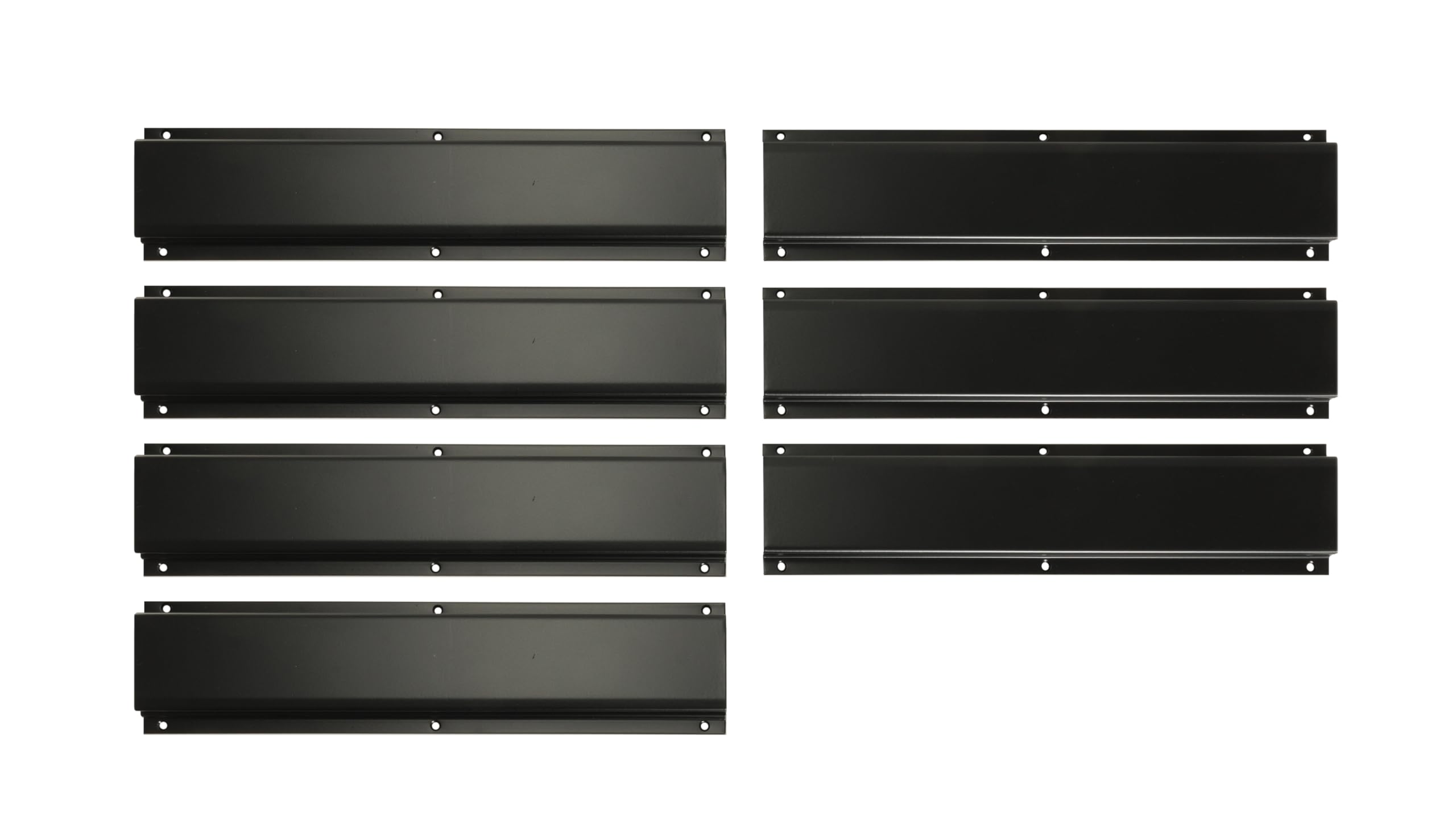 Garden Tool Organization Wall Mounted Storage System, Adjustable, Black Heavy Duty for for Sheds, Garages, and Utility Rooms, 22 PCs: 7 Rails+ 15 Hooks; 1 Set per Box (GTWSS22BLK-BX1)