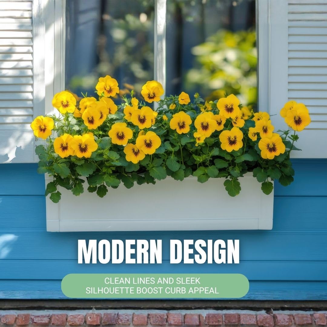 24" x 5" Flower Box for Shed Windows, 1-Pack