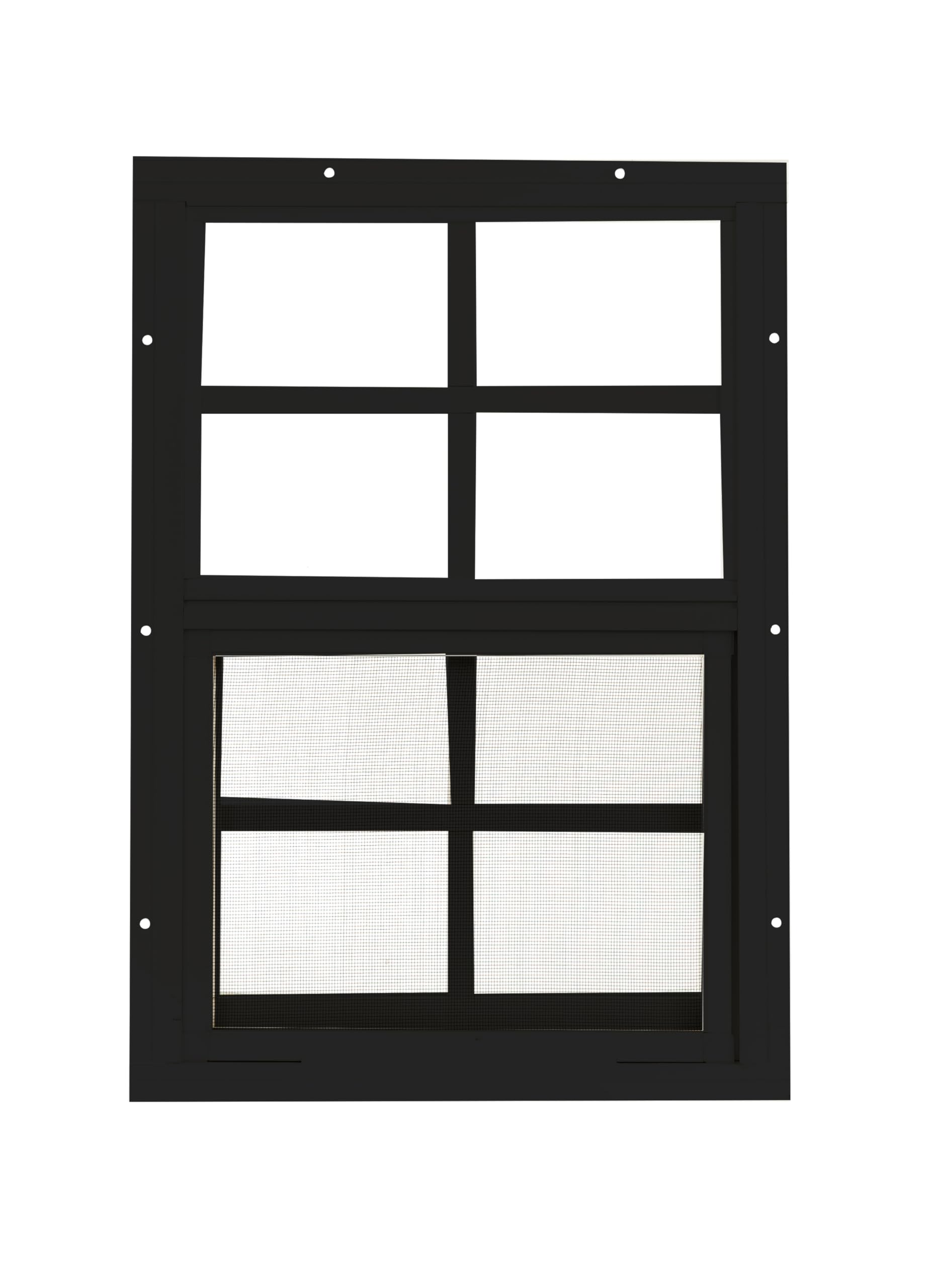 Apple Outdoor Supply 12x18 Shed Window, Flush Mount Sliding Window with Tempered Glass & Screen, 1-Pack