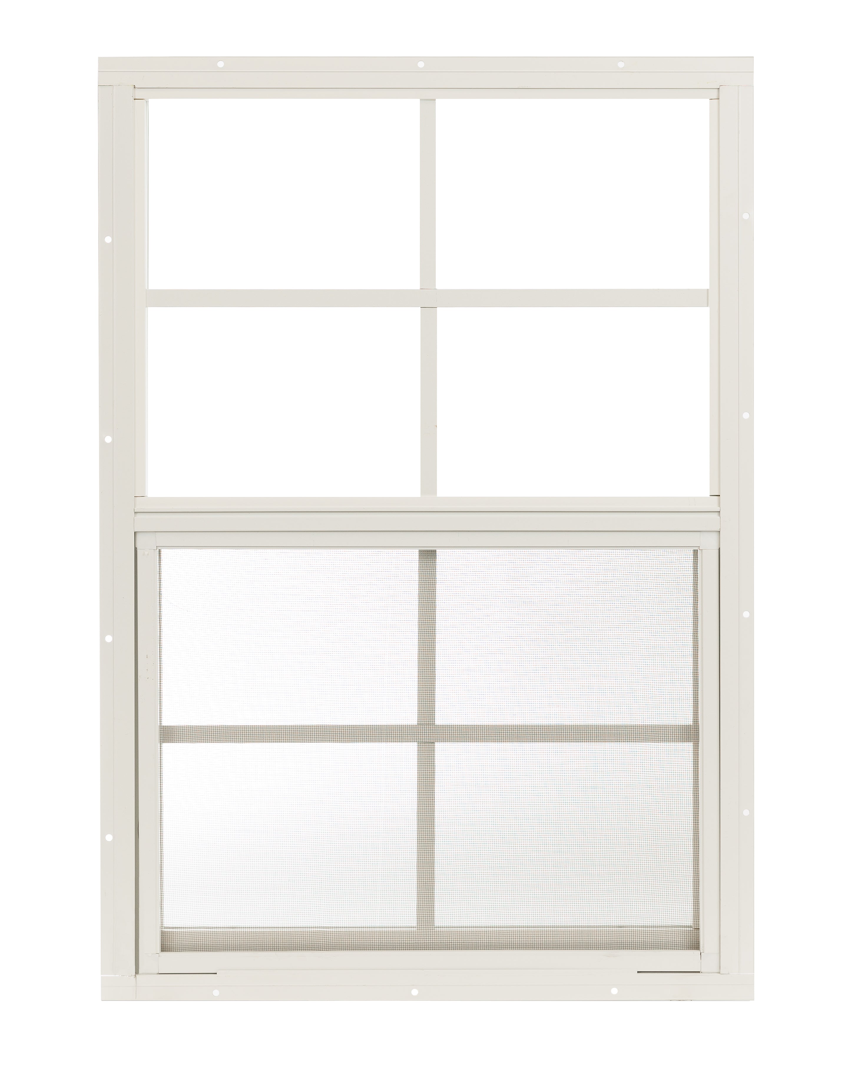 18" W x 27" H Single Hung Flush Mount White Window for Sheds, Playhouses, and MORE