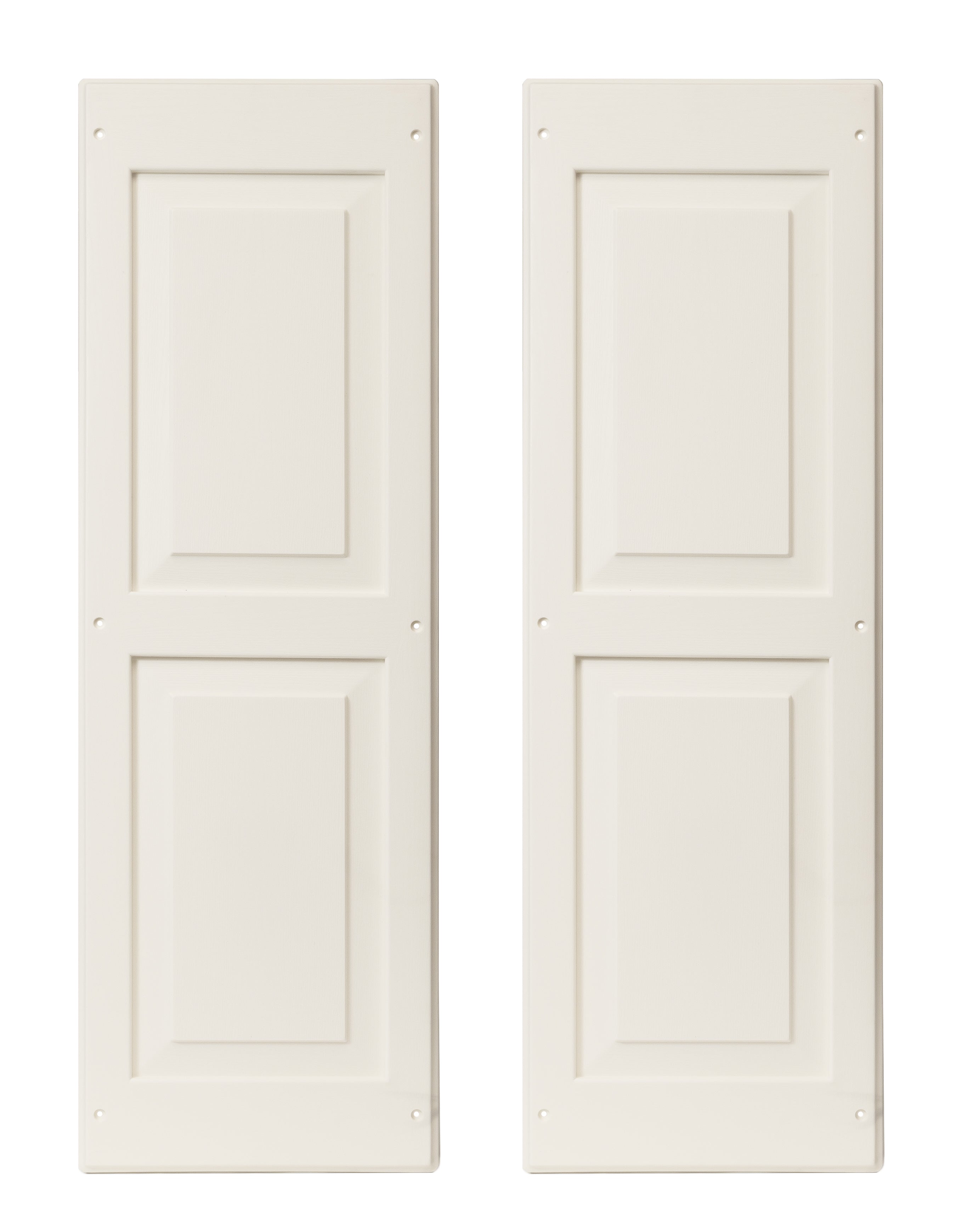 Pair of 12" W x 36" H Raised Panel Paintable Shutters for Sheds, Playhouses, and MORE