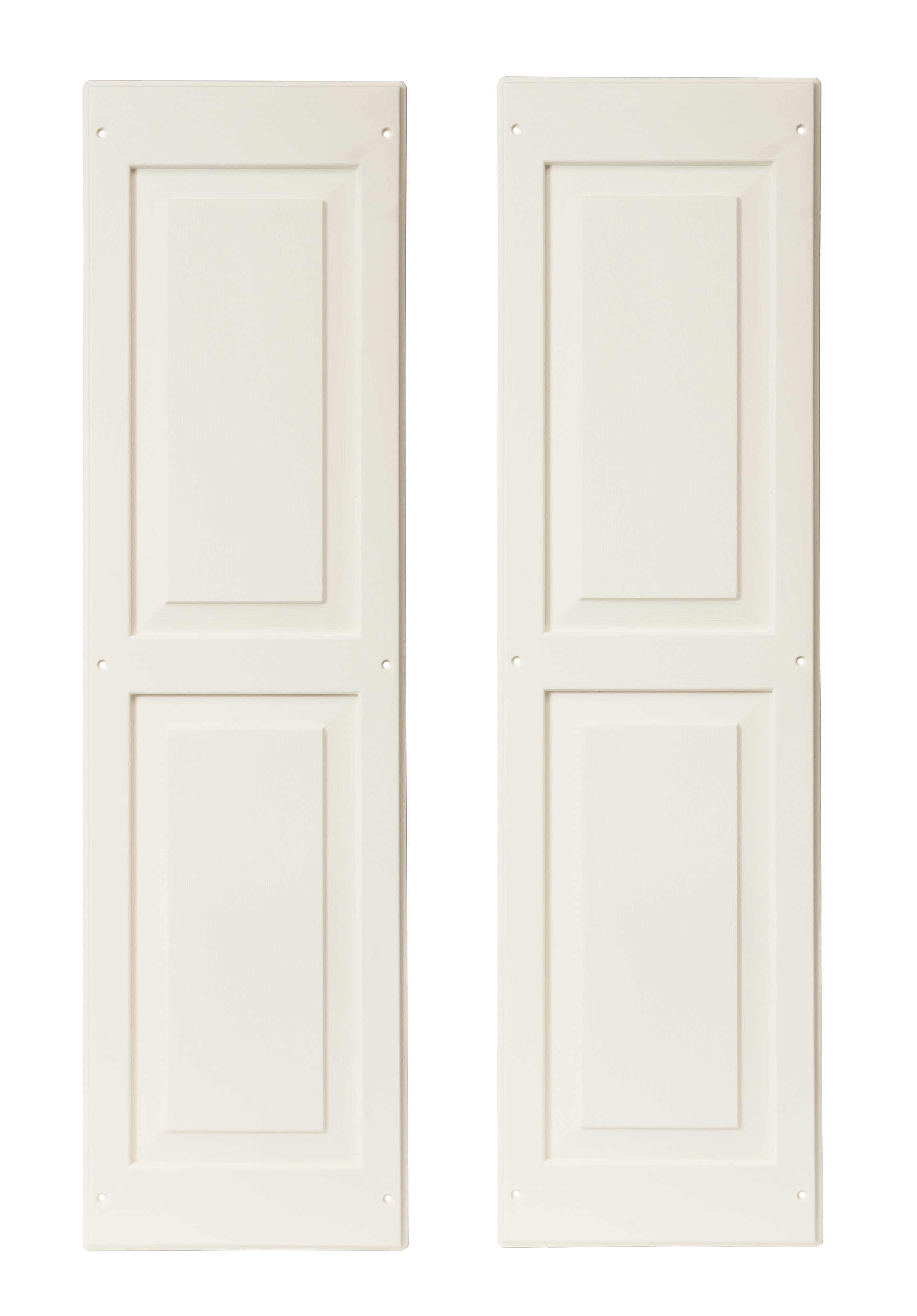Pair of 12" W x 43" H Raised Panel Paintable Shutters for Sheds, Playhouses, and MORE