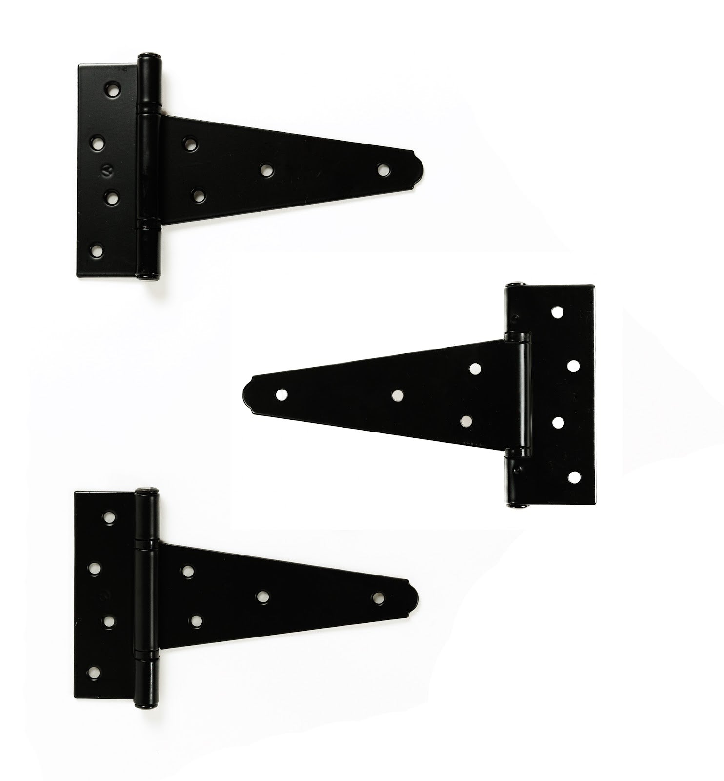 6" Heavy Duty T-Hinge KIt, Black, 3 PCS Main