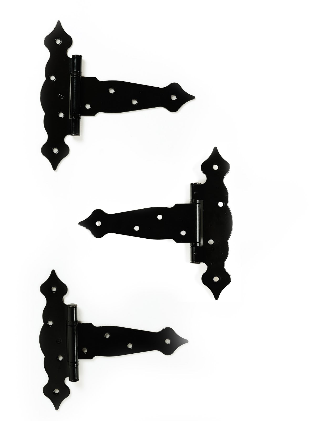 6" Colonial T-Hinge Kit, Black, 3 PCS Main