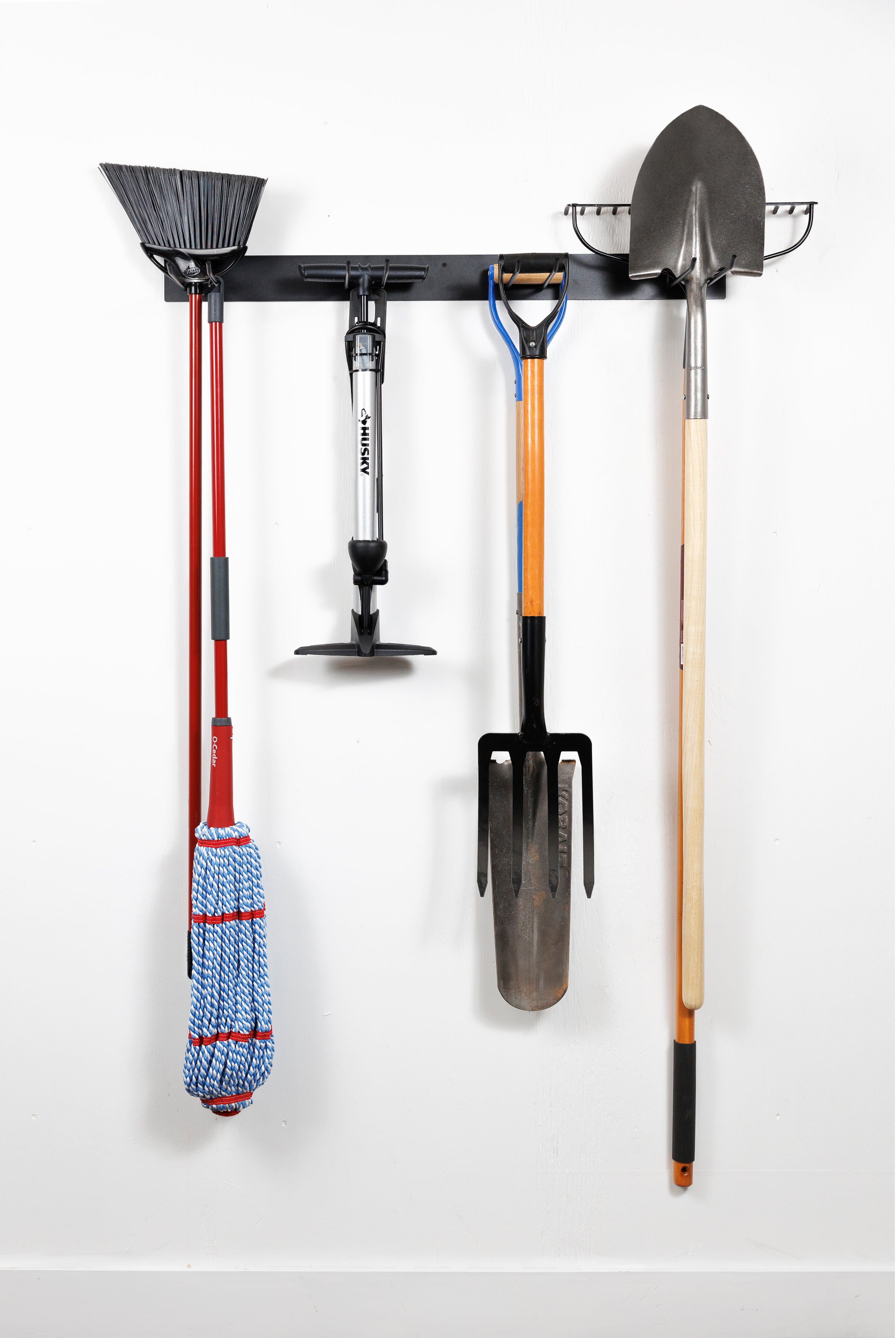Garden Tool Organizer Wall Mount with 4 9" Hooks