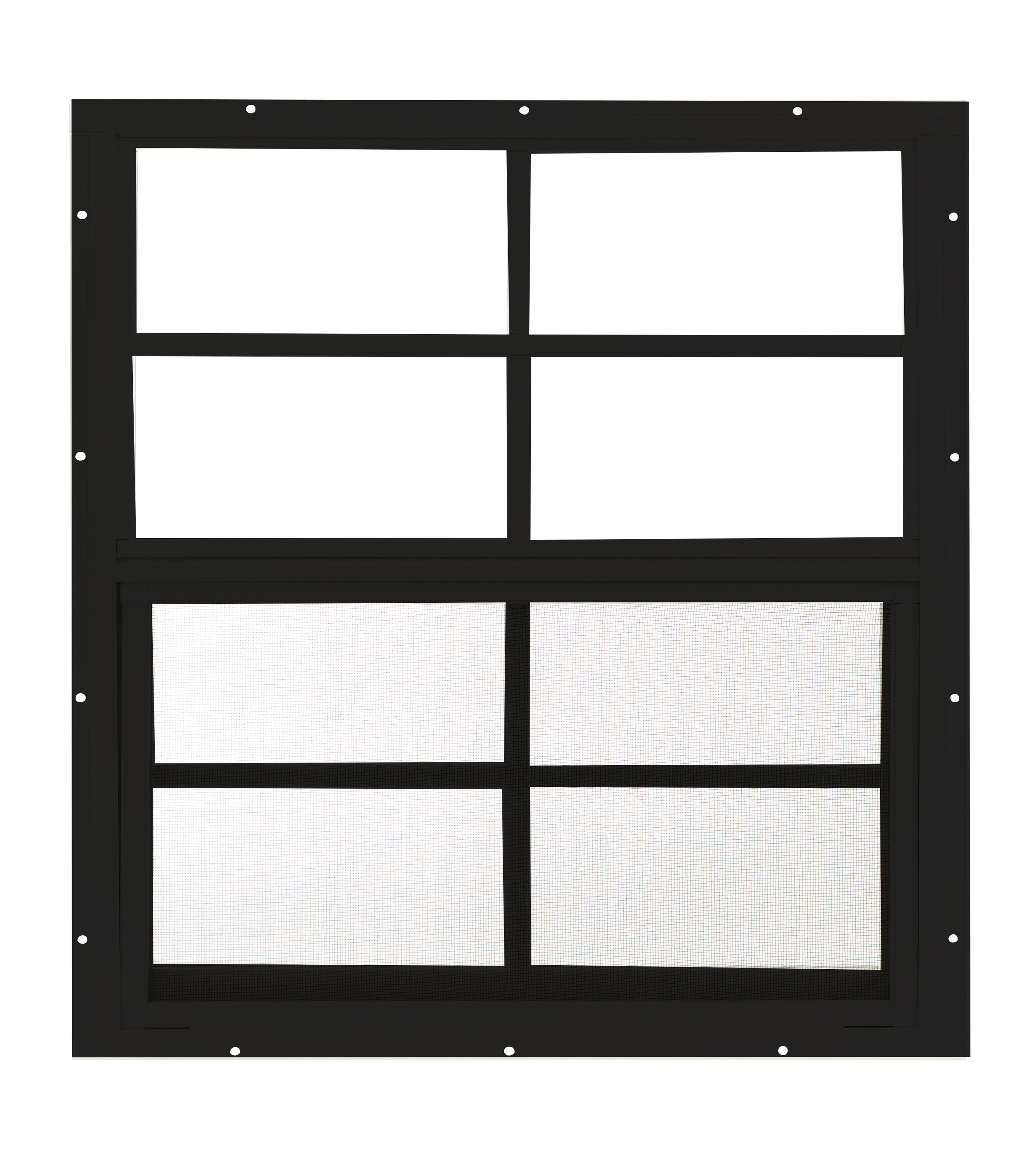 24" W x 27" H Single Hung Flush Mount Shed Window with 4 Grids for Sheds, Playhouses, and MORE