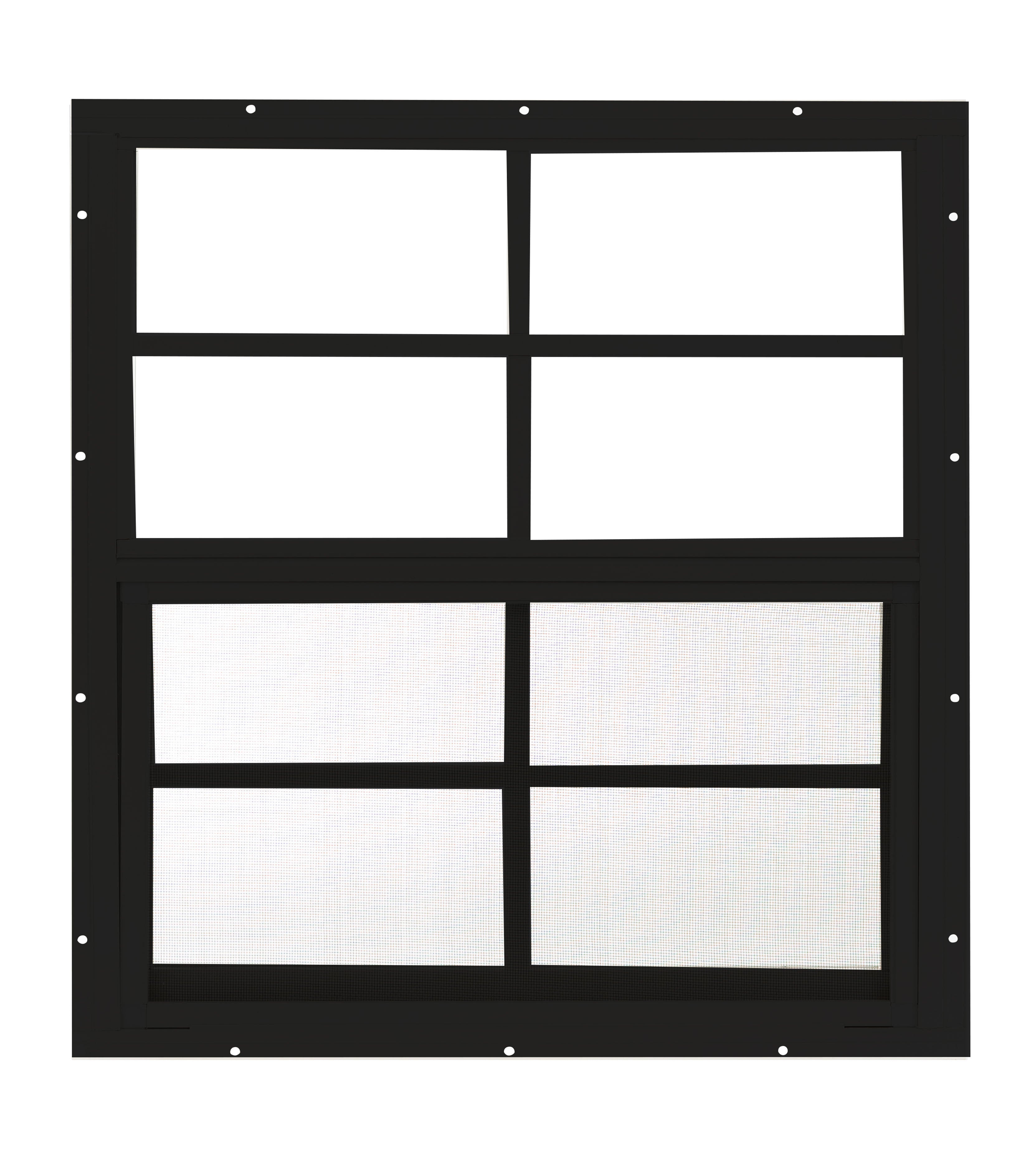 24" W x 27" H Single Hung Flush Mount Shed Window  with 4 Grids for Sheds, Playhouses, and MORE