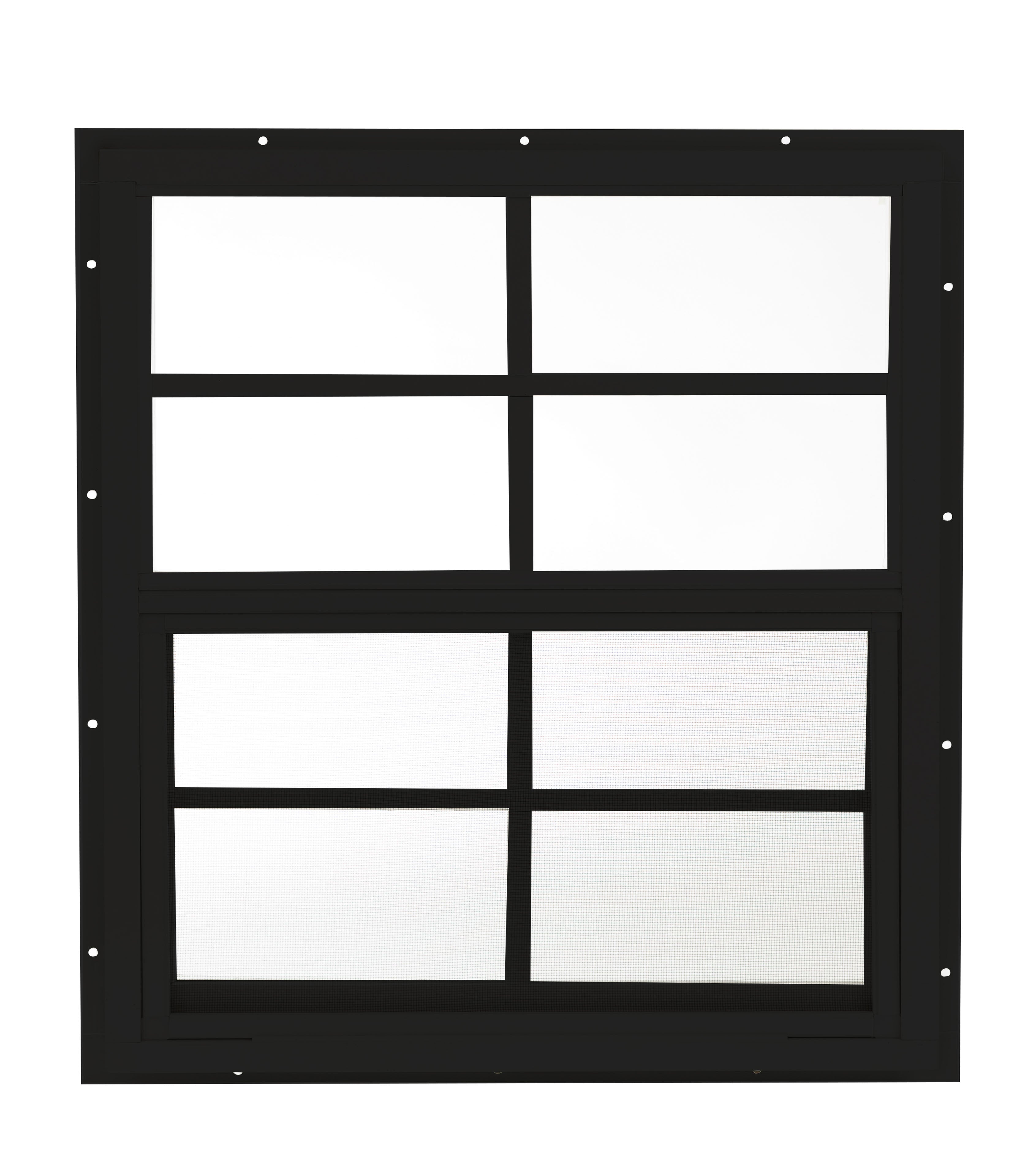 24" W x 27" H Single Hung J-Lap Mount Window with 4 Grids for Sheds, Playhouses, and MORE