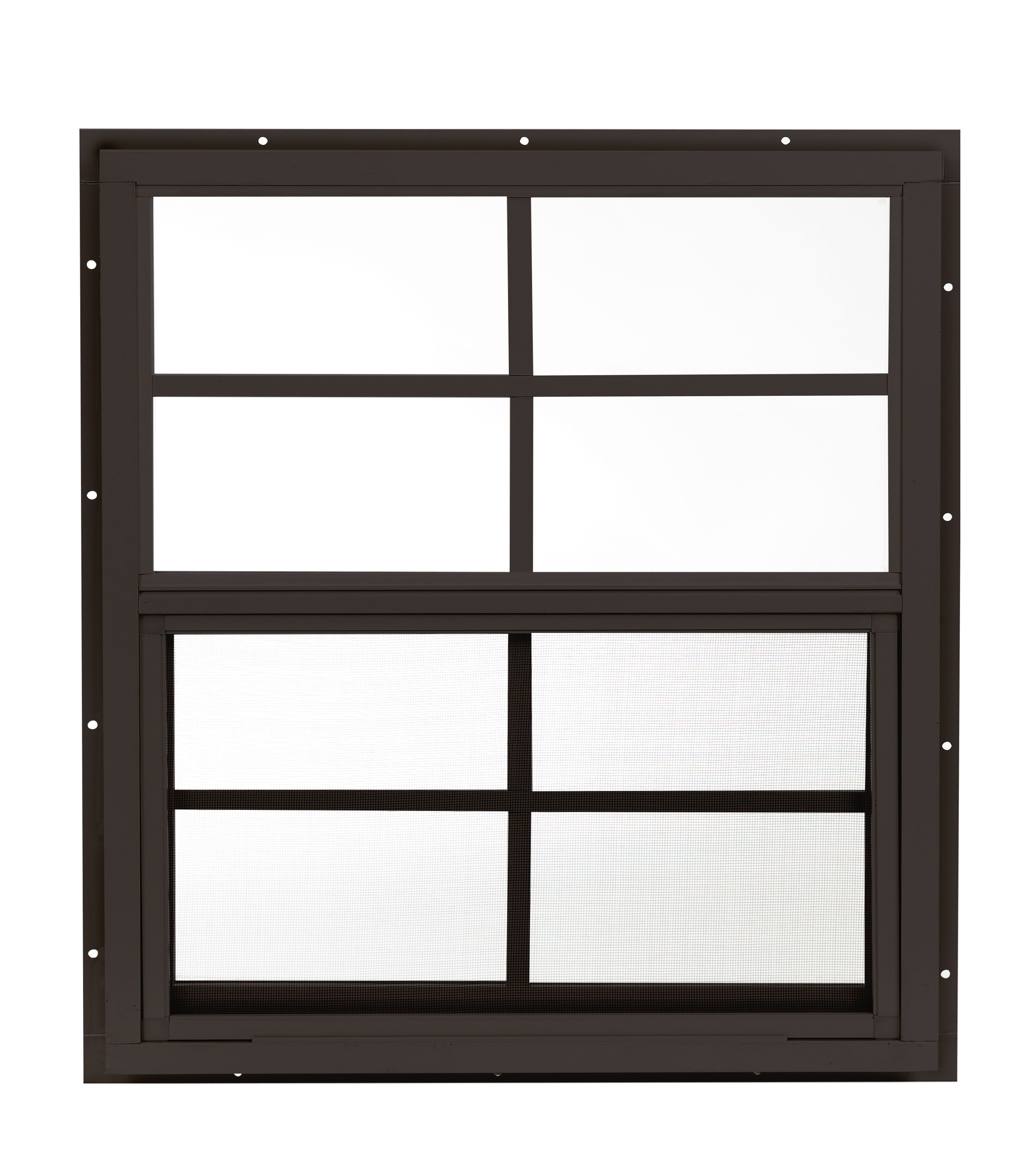 24" W x 27" H Single Hung J-Lap Mount Window  with 4 Grids for Sheds, Playhouses, and MORE