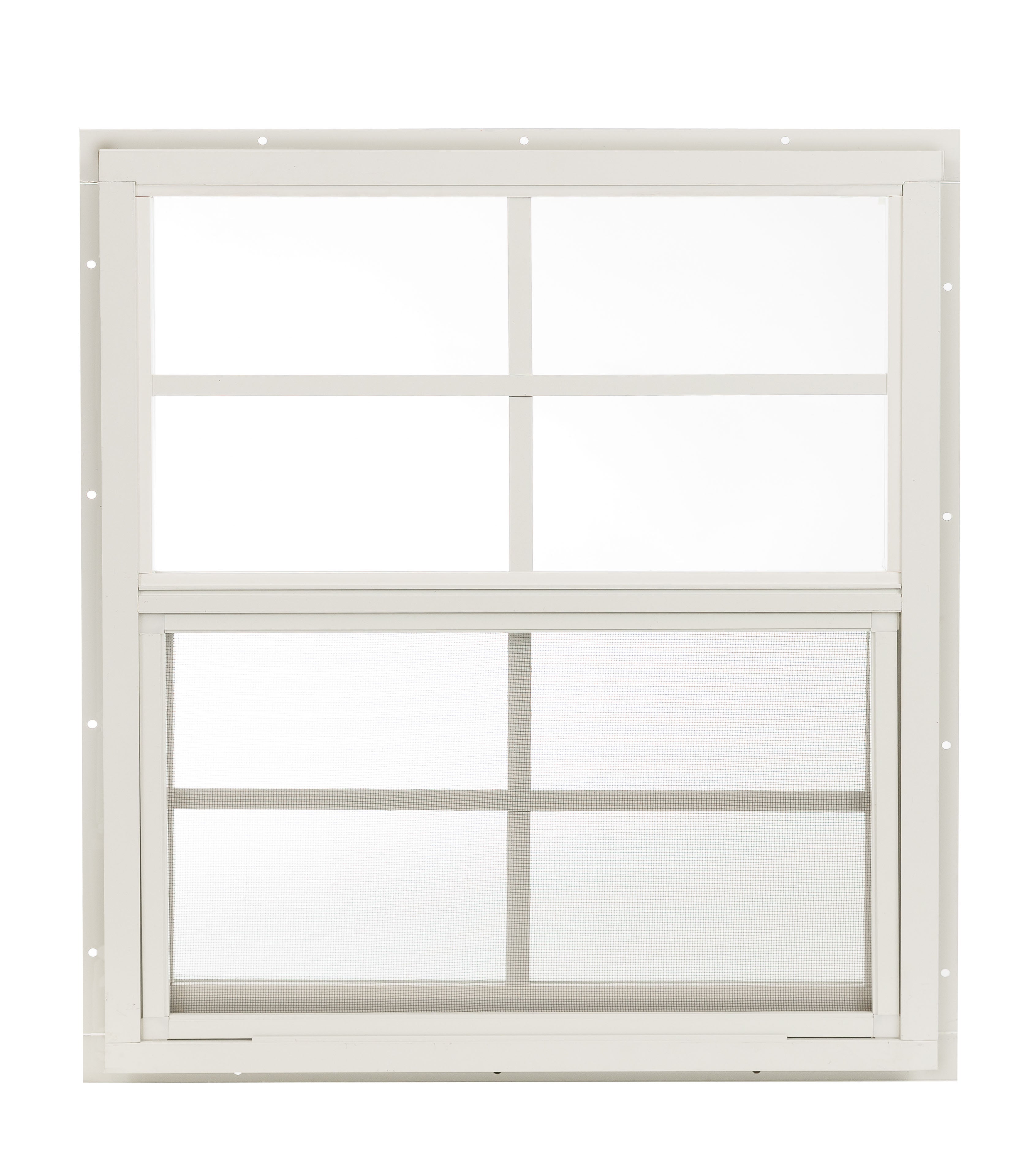 24" W x 27" H Single Hung J-Lap Mount Window  with 4 Grids for Sheds, Playhouses, and MORE