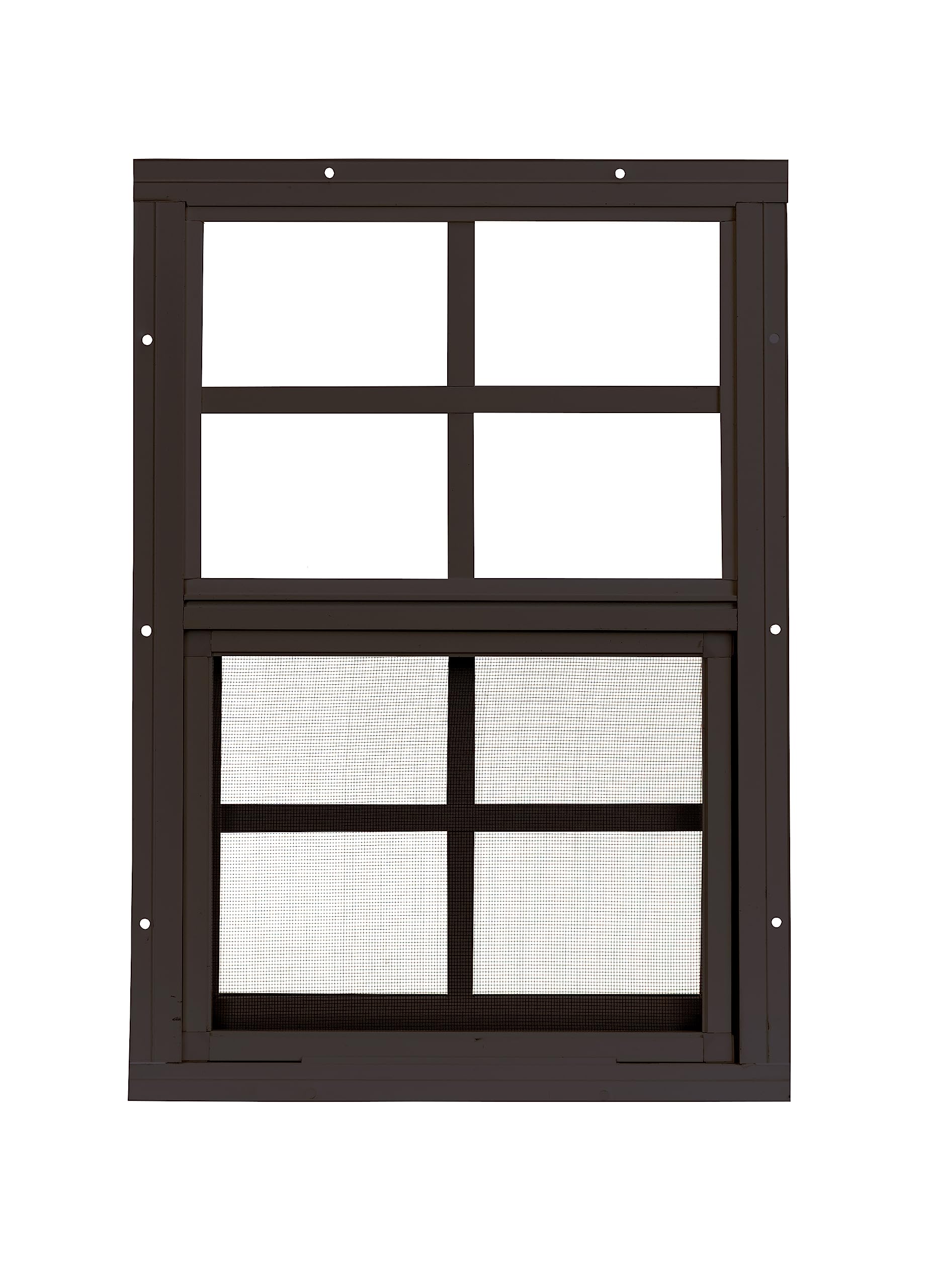 Apple Outdoor Supply 12x18 Shed Window, Flush Mount Sliding Window with Tempered Glass & Screen, 1-Pack
