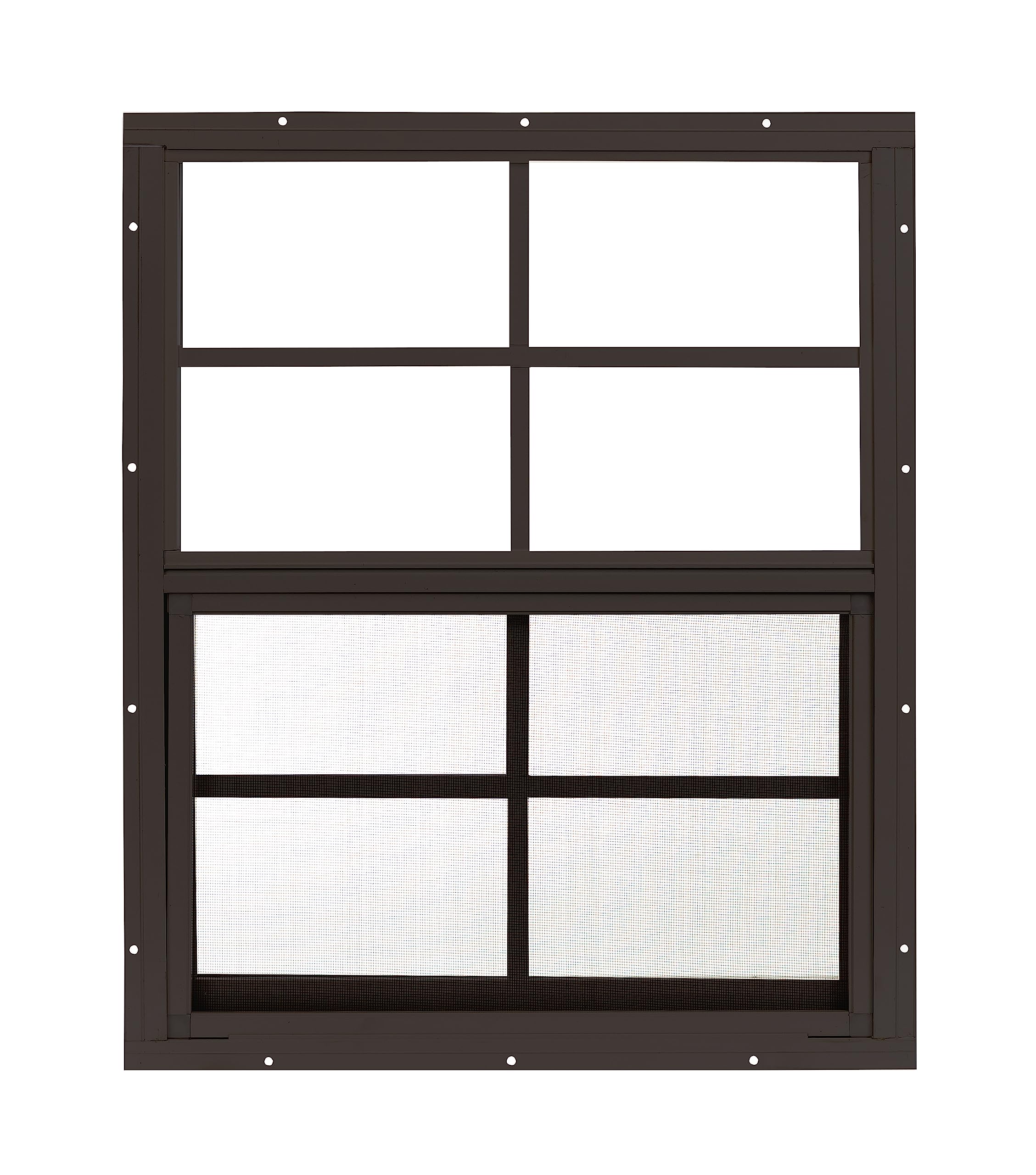 Apple Outdoor Supply 18x23 Shed Window, Flush Mount Sliding Window with Tempered Glass & Screen, 1-Pack