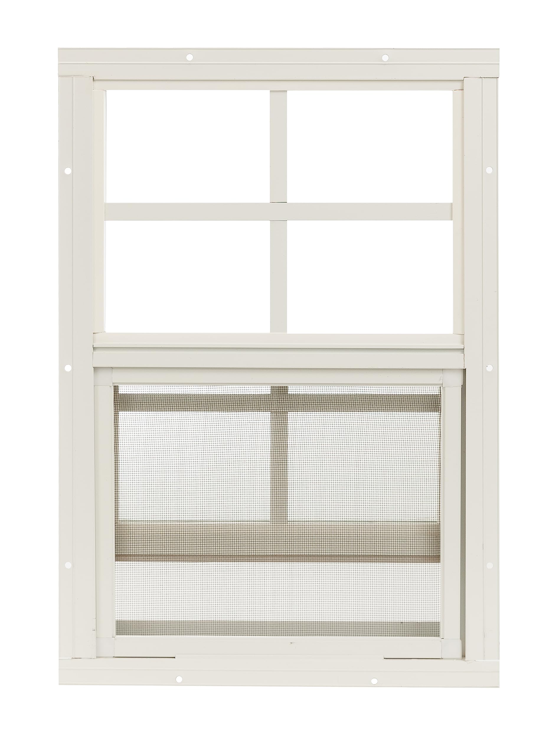 Apple Outdoor Supply 12x18 Shed Window, Flush Mount Sliding Window with Tempered Glass & Screen, 1-Pack