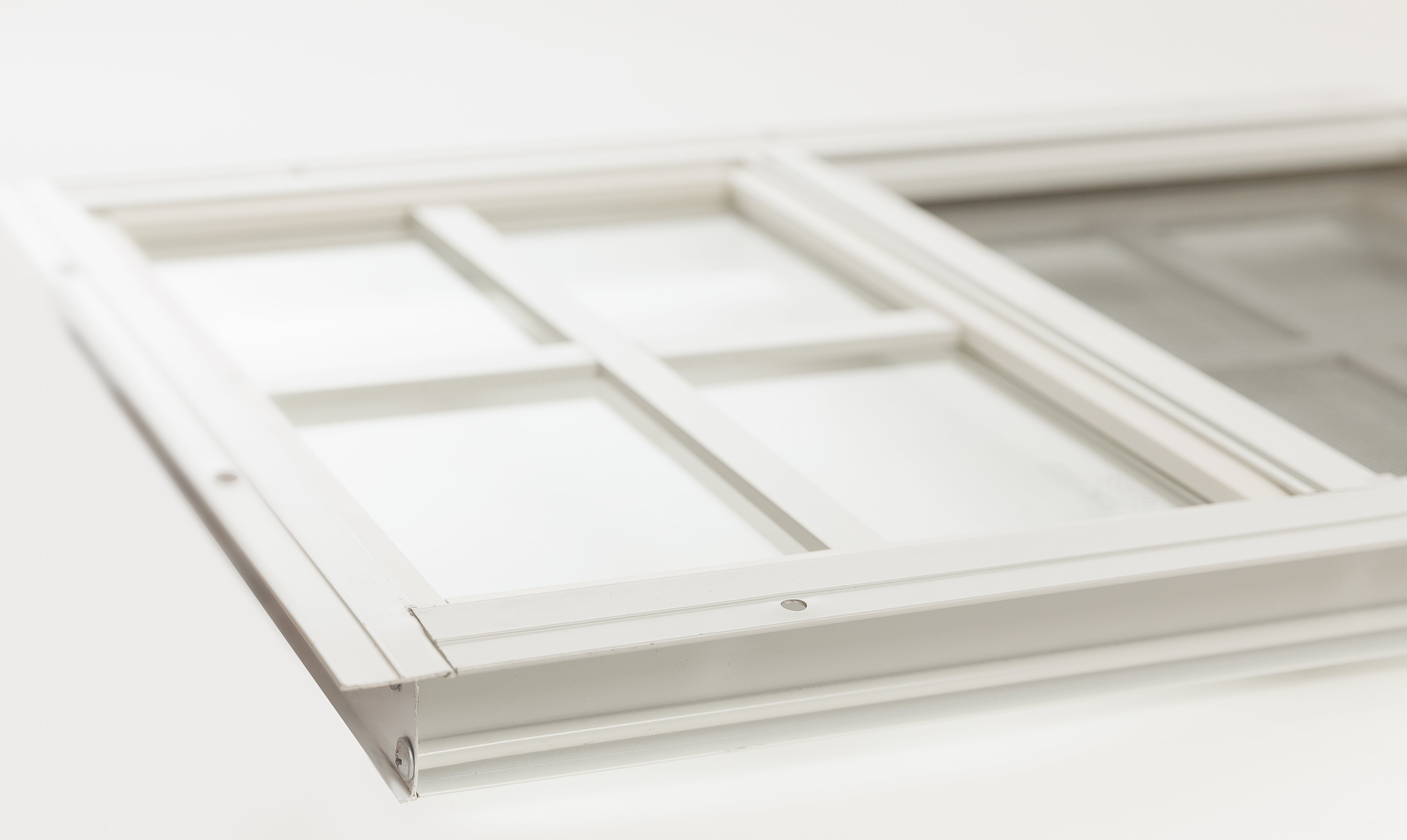 24" x 27" Flush Mount Sliding Shed Window | Tempered Glass, Screened, Rustproof Frame