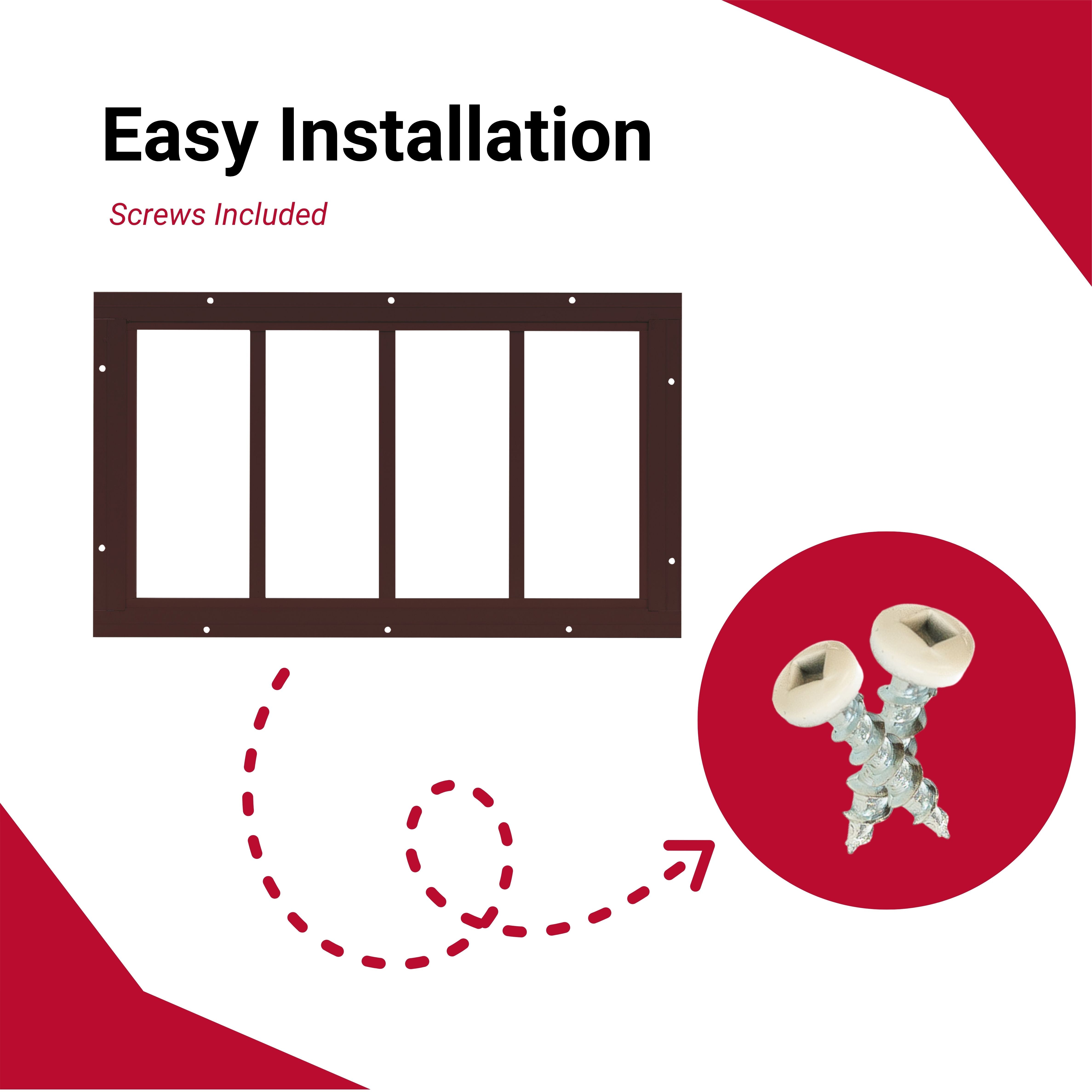 10.185" X 18" Transom Flush Mount Shed Window