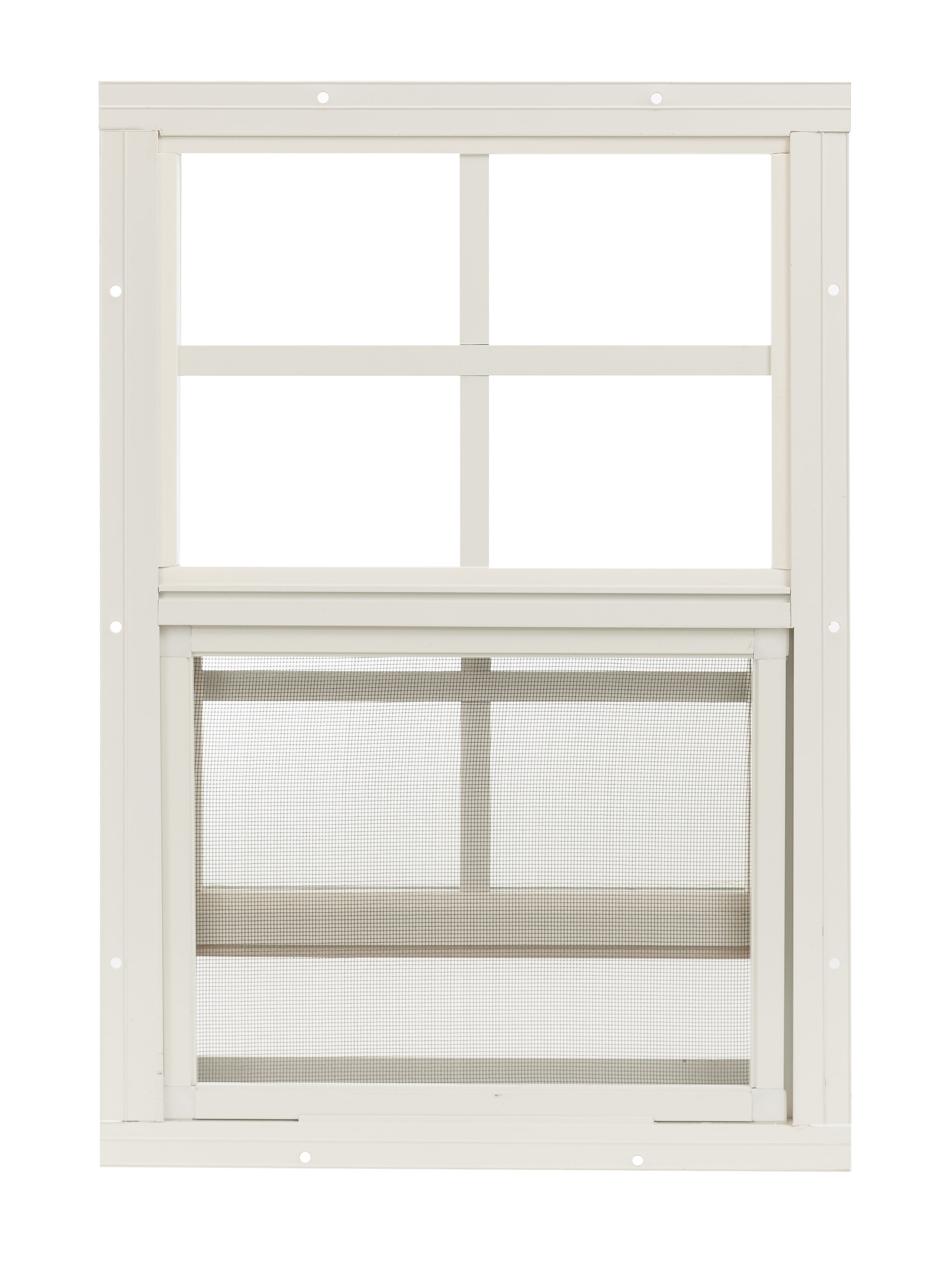 24" x 27" J-Lap Sliding Shed Window | Tempered Glass, Screened, Rustproof Frame