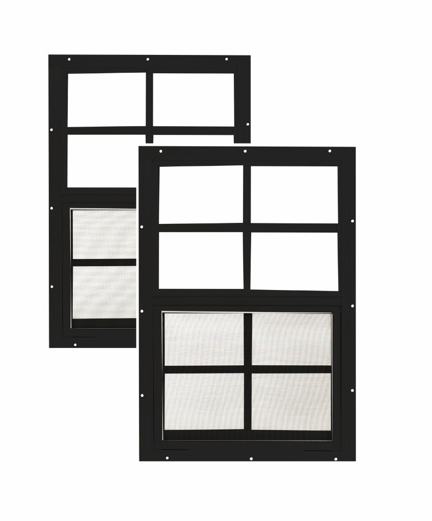 14" W x 21" H Single Hung Flush Mount White Window for Sheds, Playhouses, and MORE
