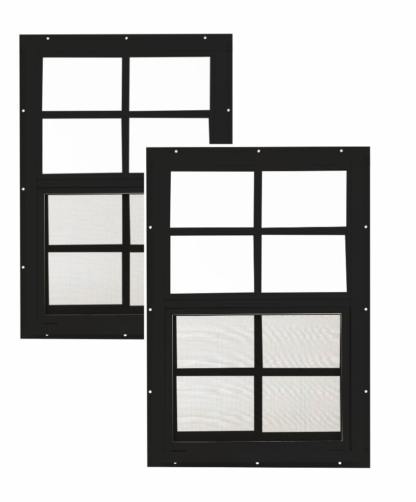 14" W x 21" H Single Hung J-Lap Mount White Window for Sheds, Playhouses, and MORE