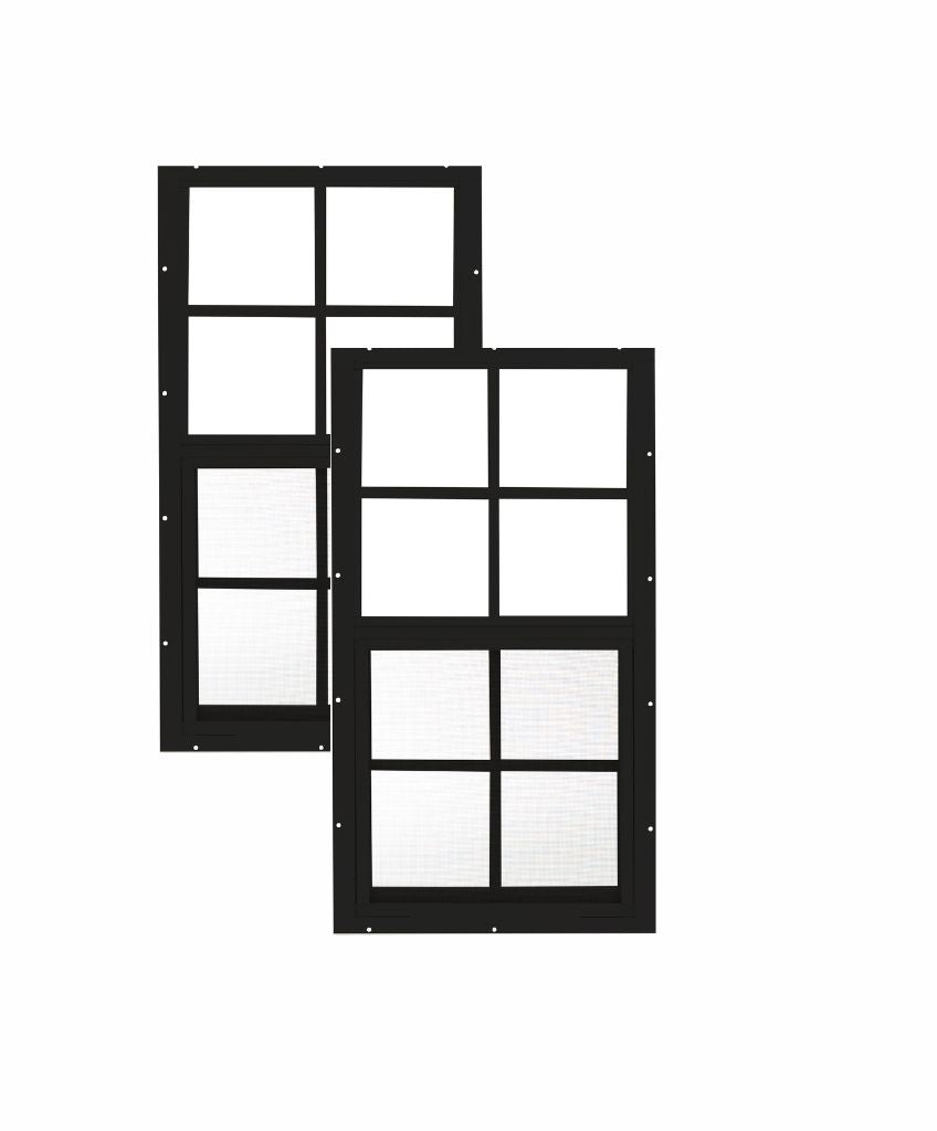 14" W x 27" H Single Hung Flush Mount White Window for Sheds, Playhouses, and MORE