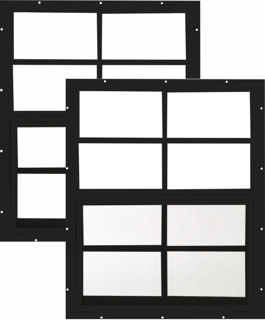 18" W x 23" H Single Hung Flush Mount White Window for Sheds, Playhouses, and MORE