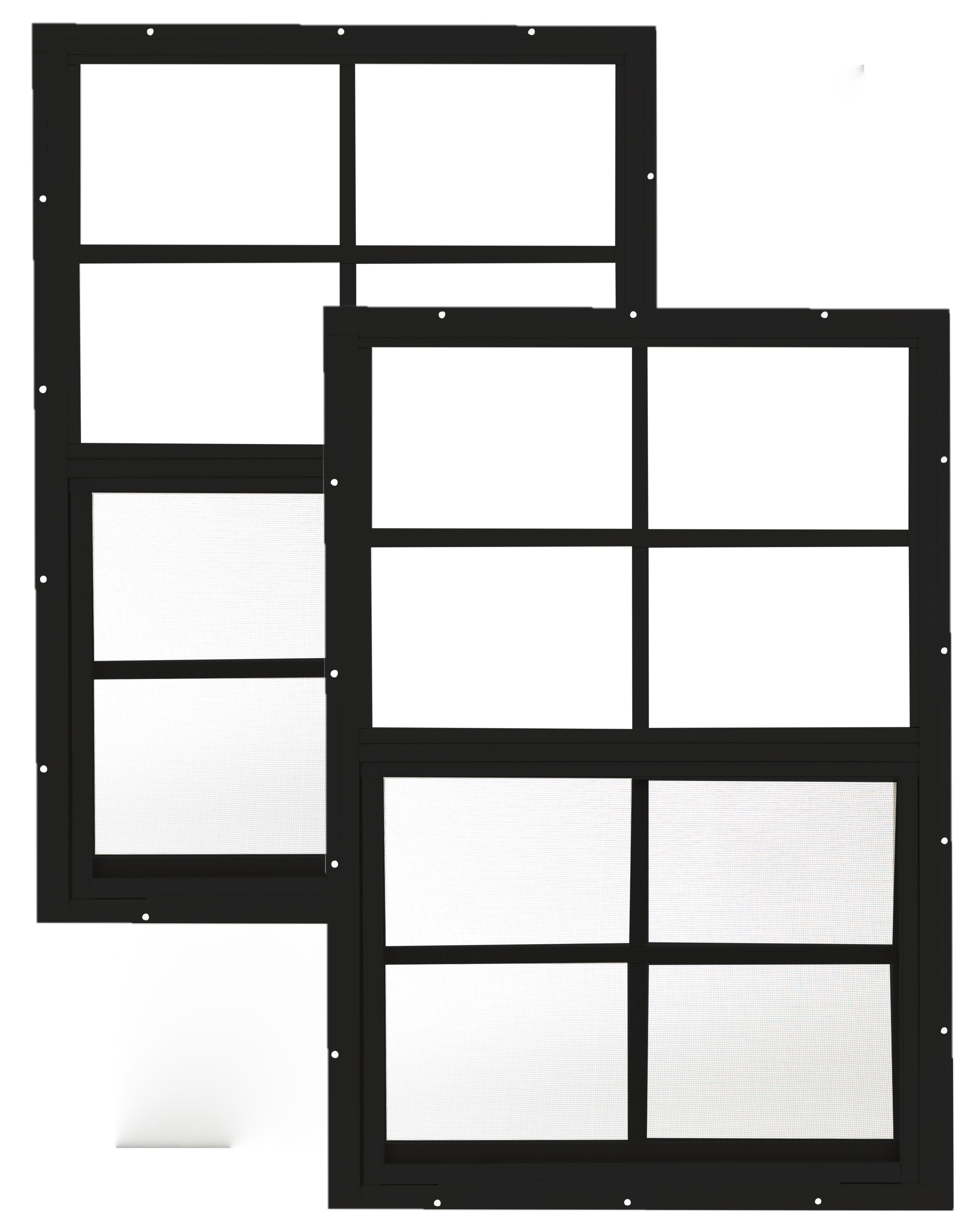 18" W x 27" H Single Hung Flush Mount White Window for Sheds, Playhouses, and MORE