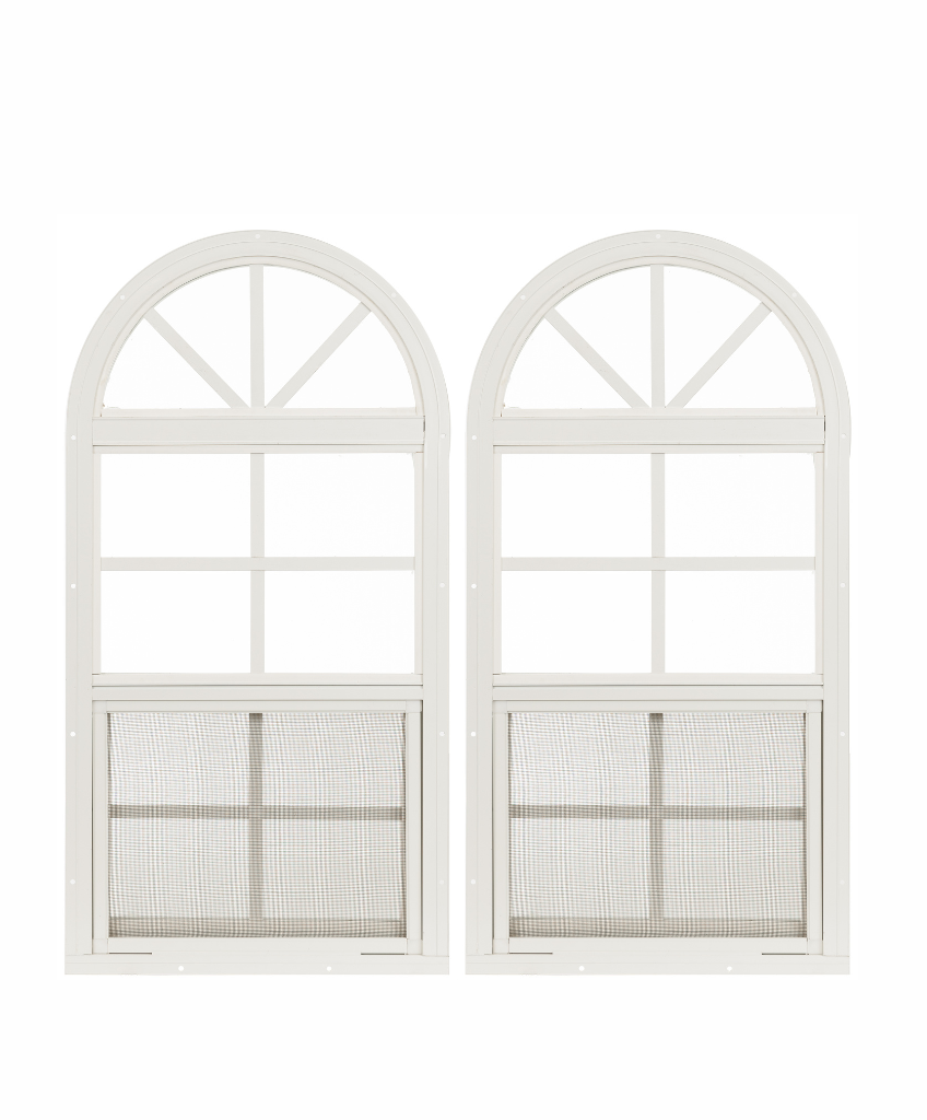 14" W x 28" H Arch Top Window for Sheds, Playhouses, and MORE