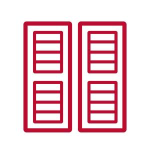 shed window shutters icon