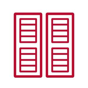 shed window shutters icon