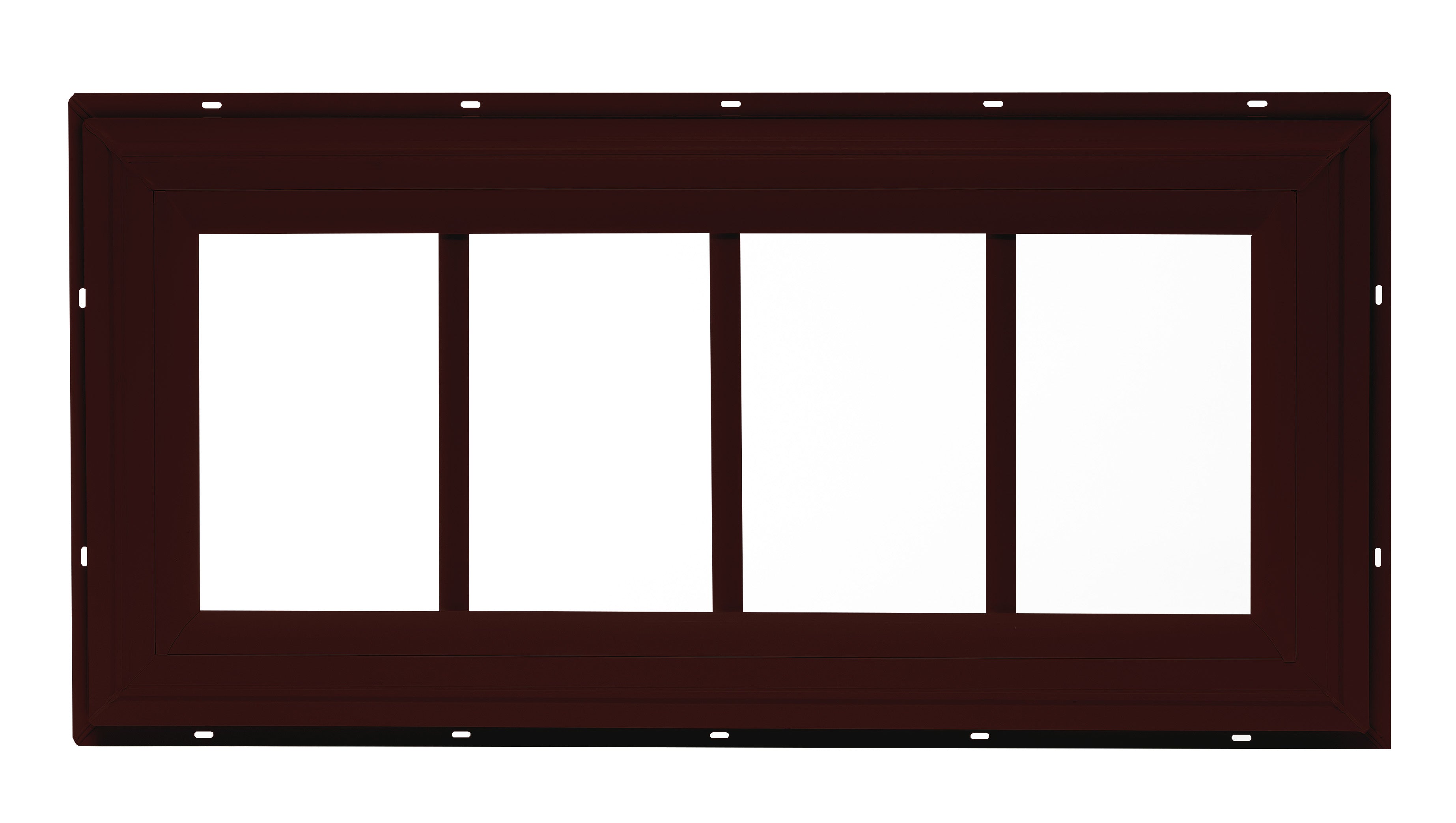 10.185" X 23" Transom J-Lap PVC Brown Window for Sheds, Playhouses, and MORE