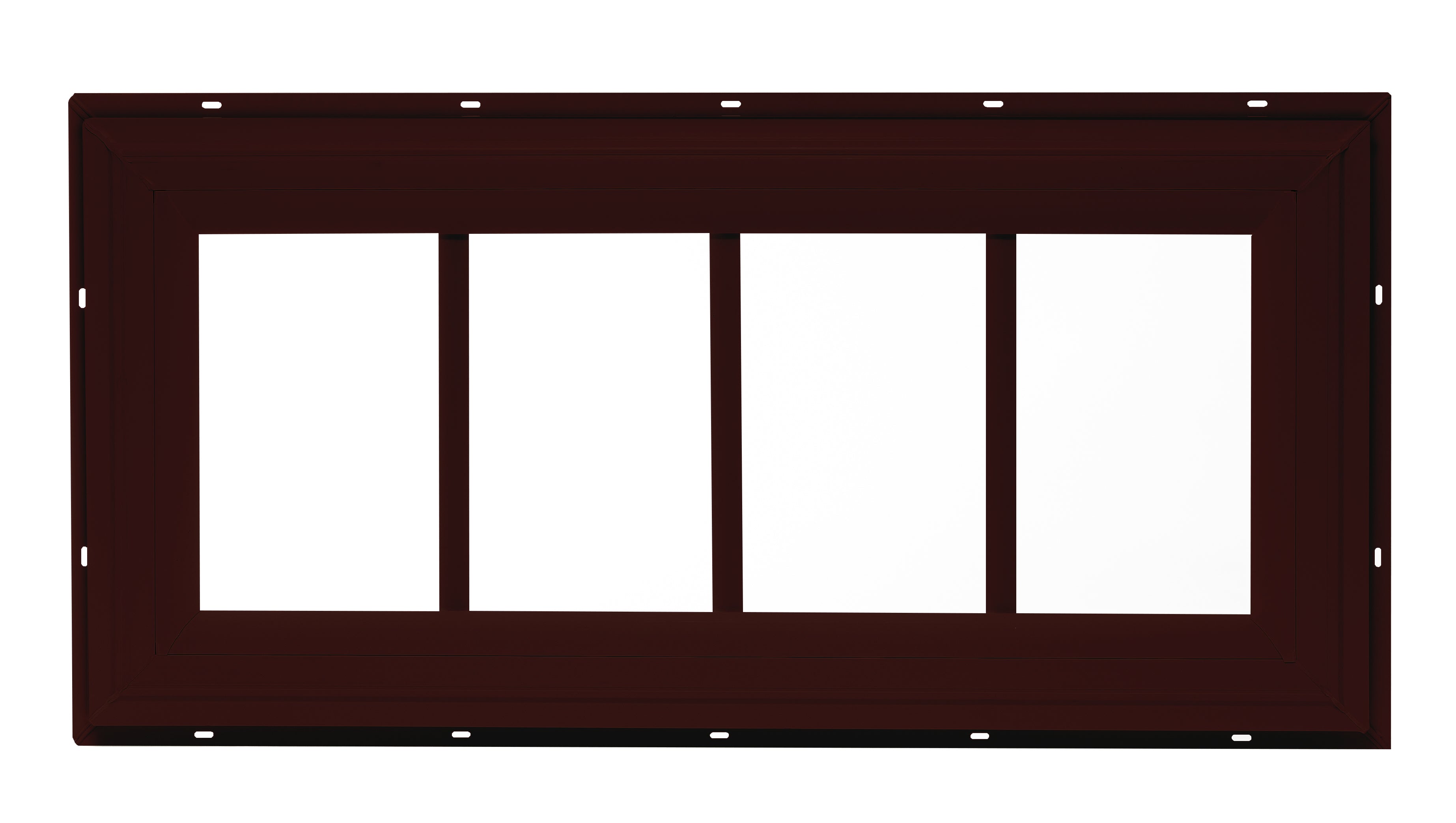 10.185" X 24" Transom J-Lap PVC Brown Window for Sheds, Playhouses, and MORE 