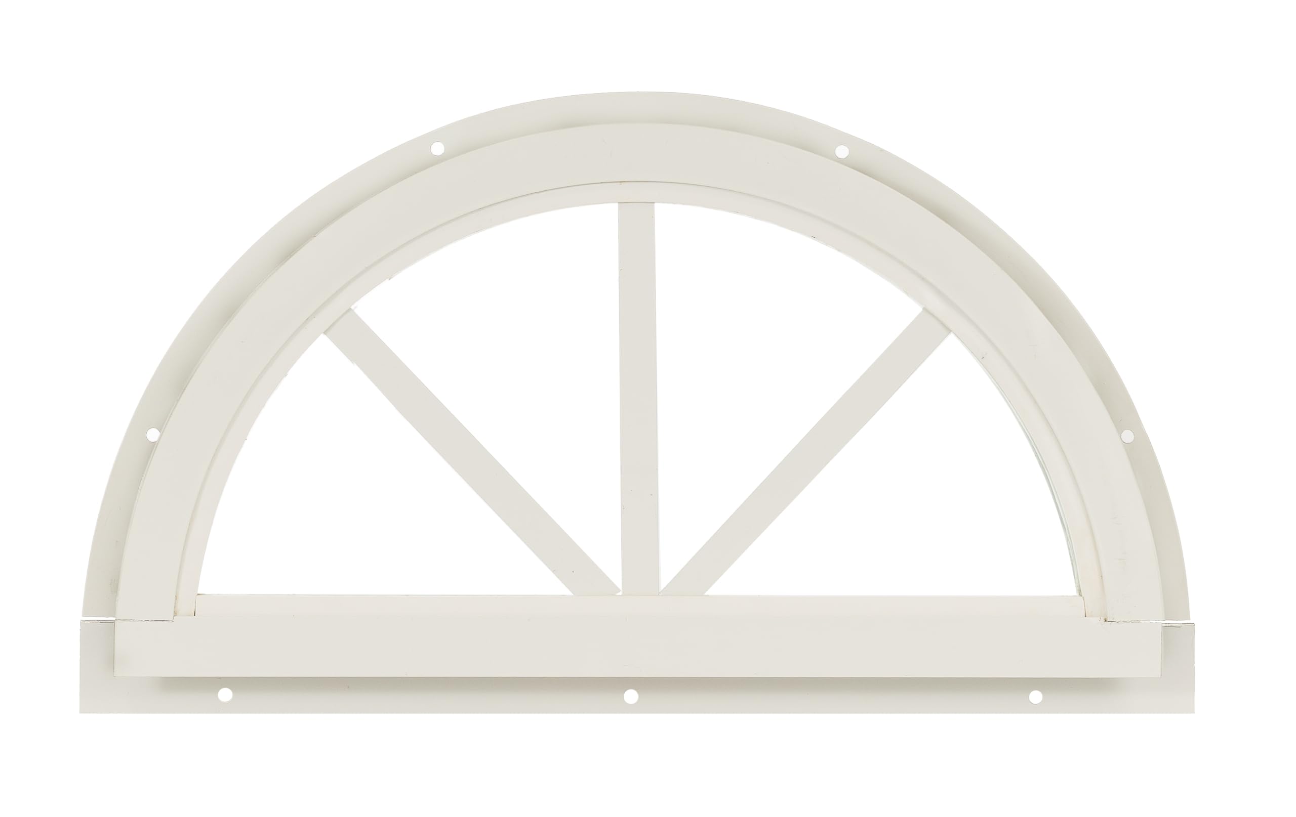 Shed Window 18.25" Half Moon Sunburst J-Lap, Tempered Glass, for Sheds, Playhouses, and Chicken Coops 1 PK (SUNB18WJ-BX1)