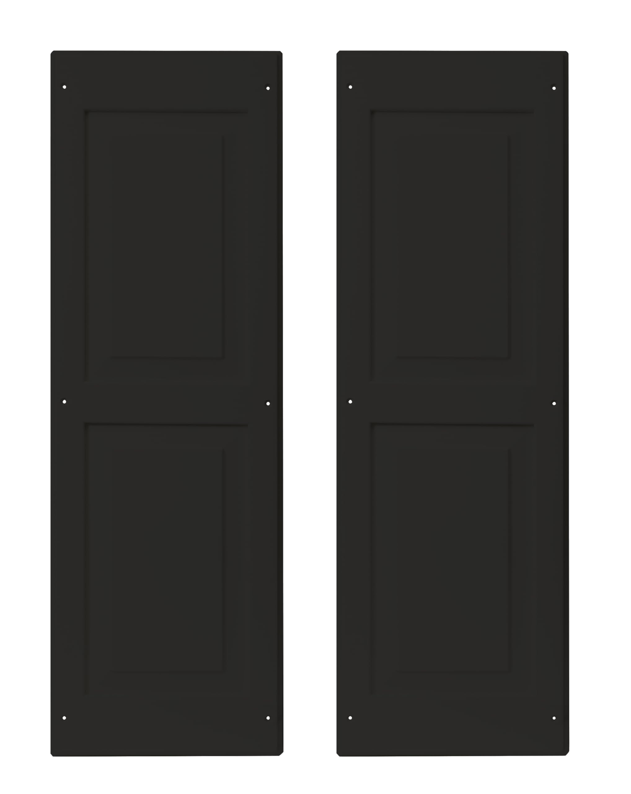 12" x 36" Raised Panel Shed Shutters, 1 Pair
