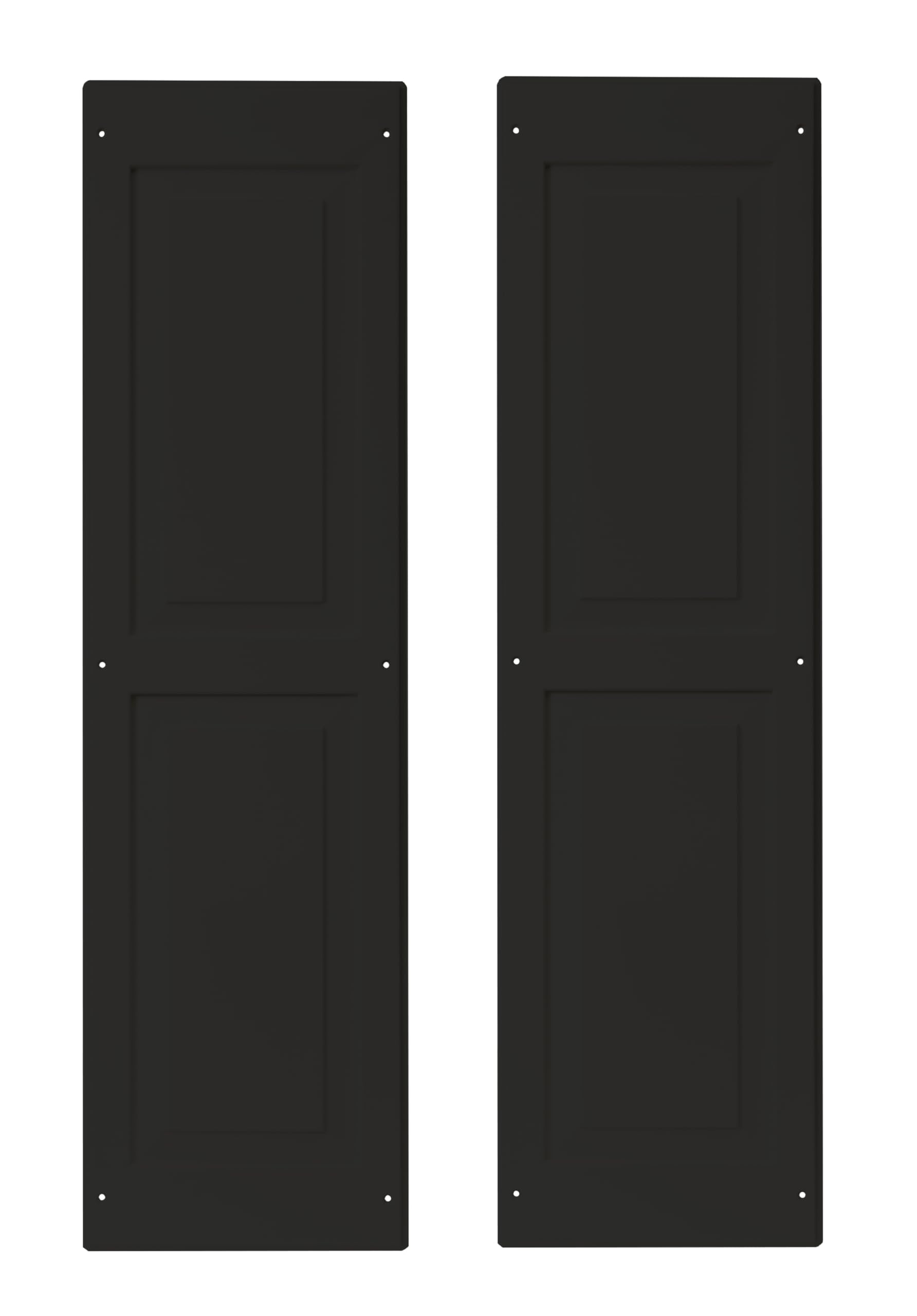 12" x 43" Raised Panel Shed Shutters, 1 Pair