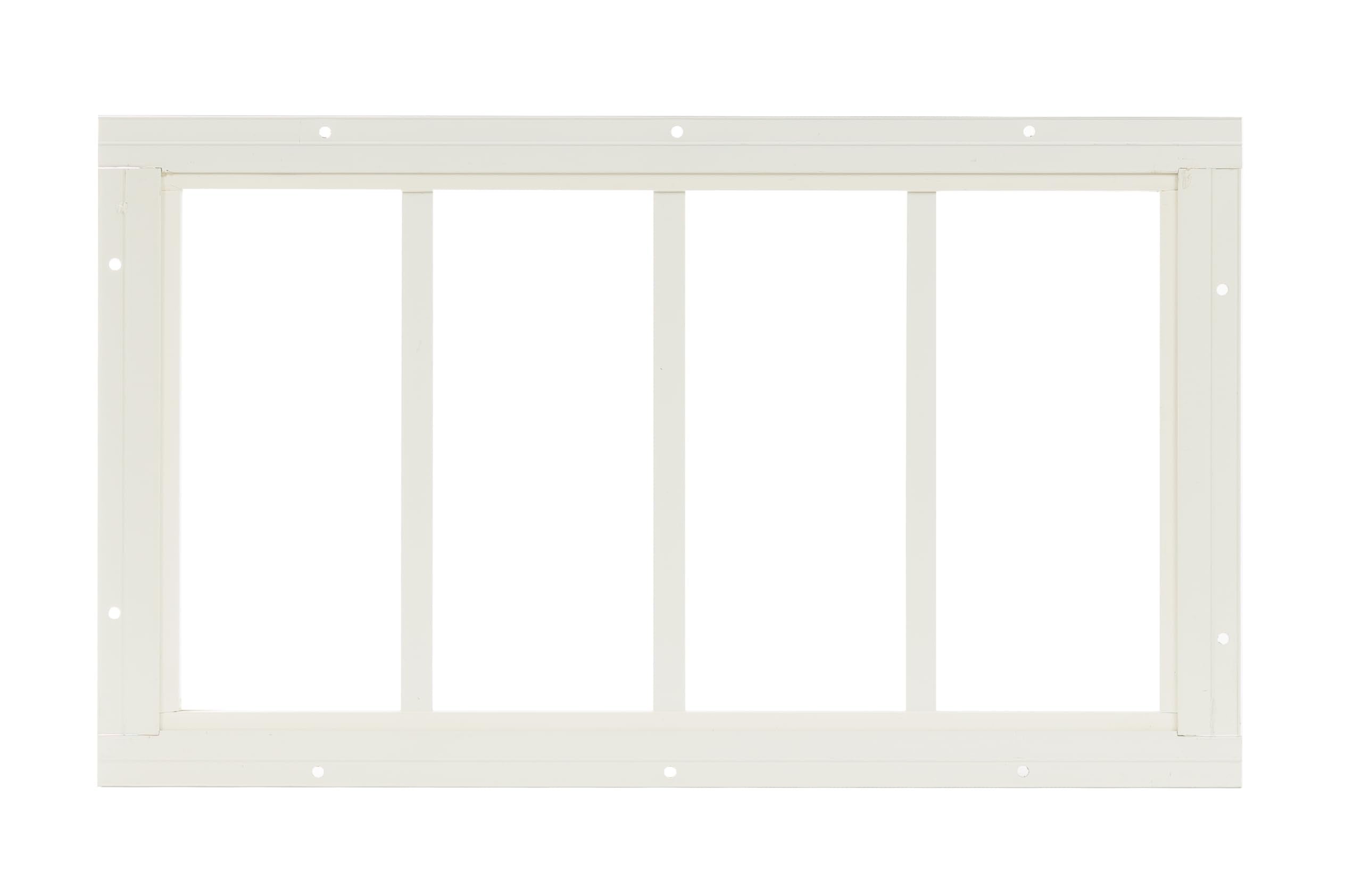 10" x 18"-24" Transom Window, Fixed Flush Mount, 4-Lite