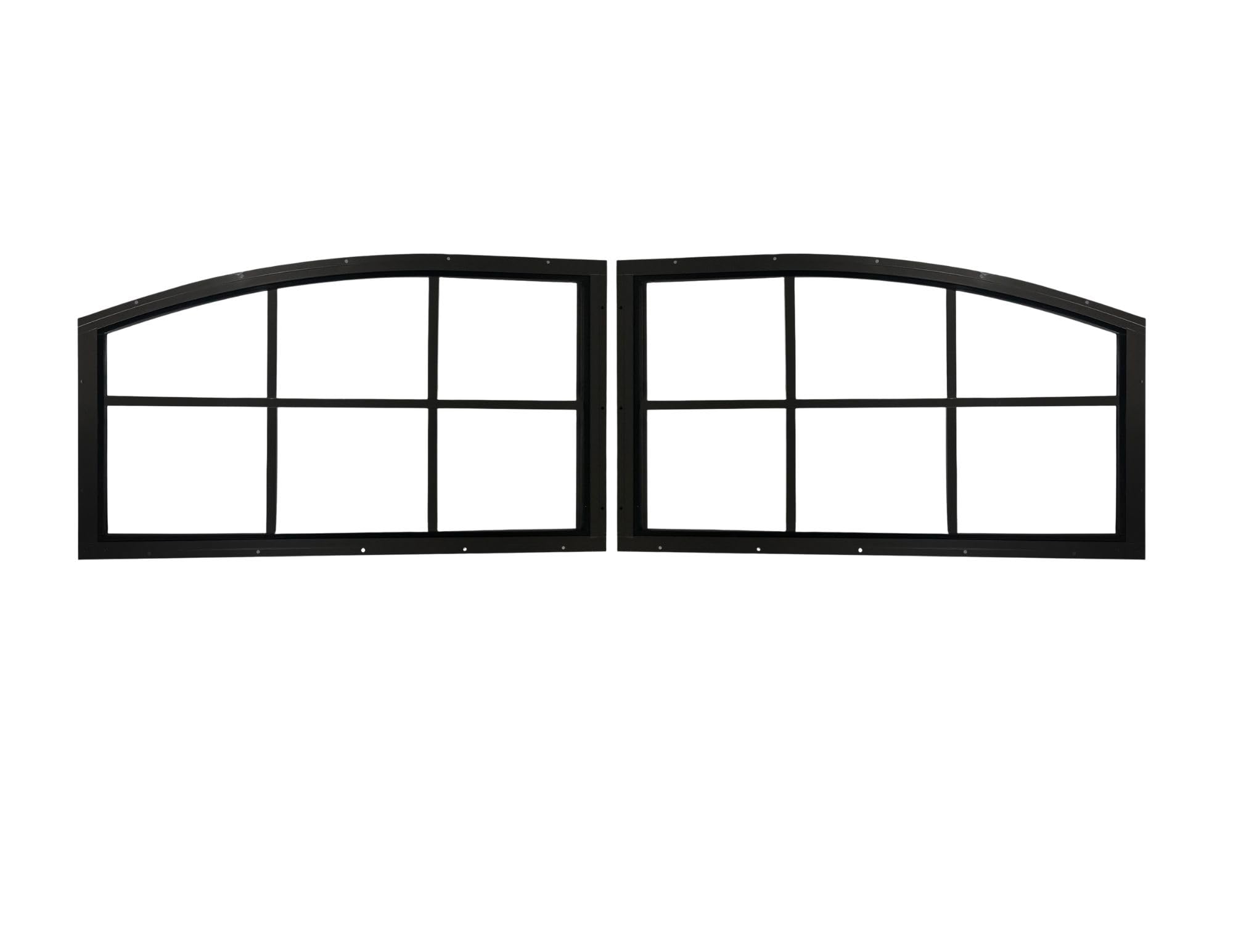 23" x 15" Quarter Arch Window Pair, Fixed, Aluminum Frame