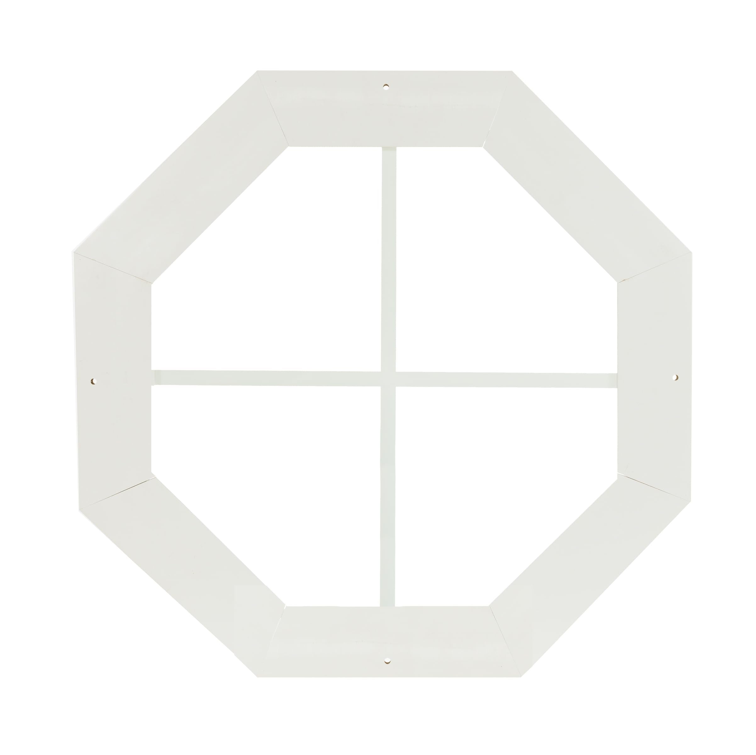14" & 18" PVC Octagon Gable Window, Fixed Flush Mount