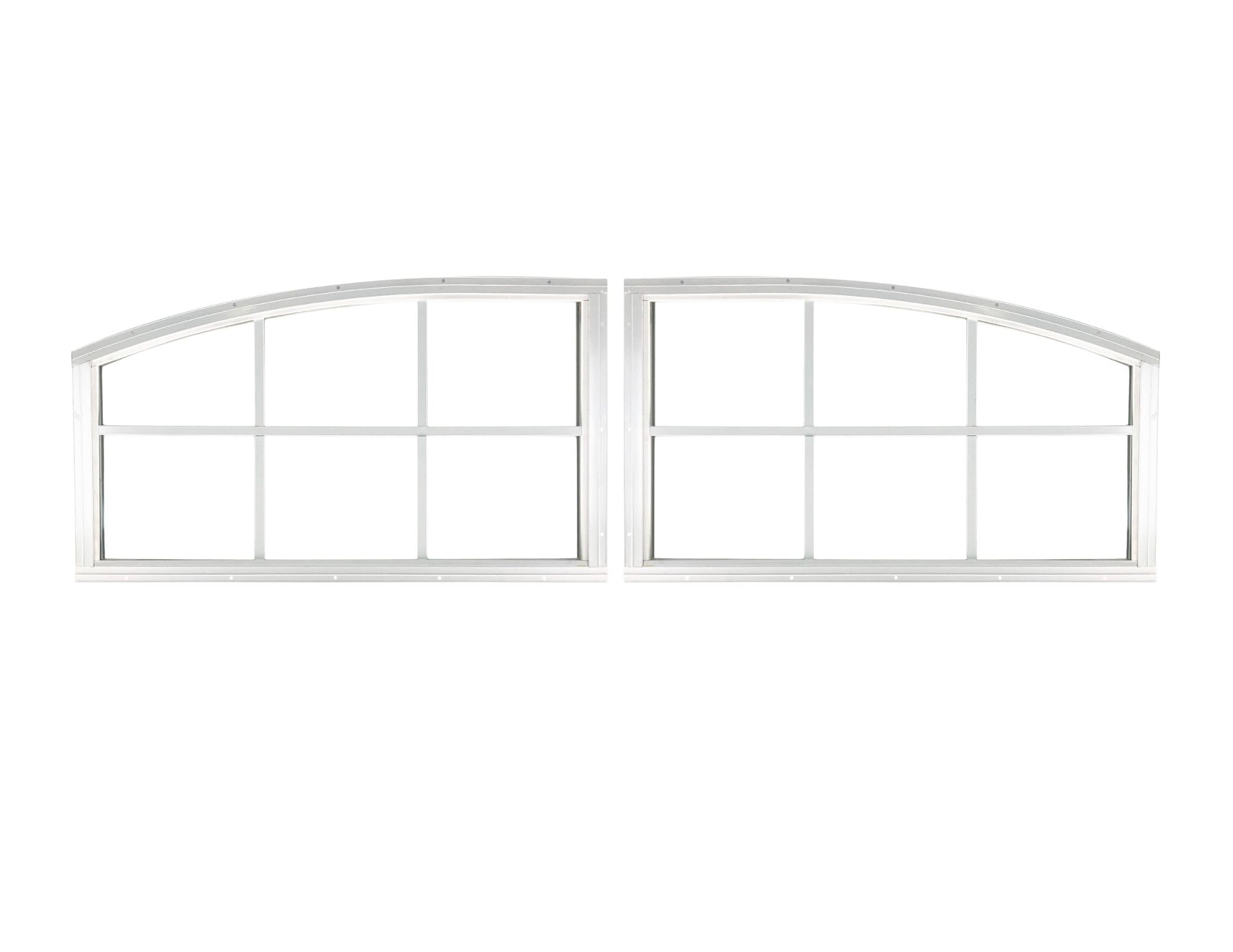 23" x 15" Quarter Arch Window Pair, Fixed, Aluminum Frame