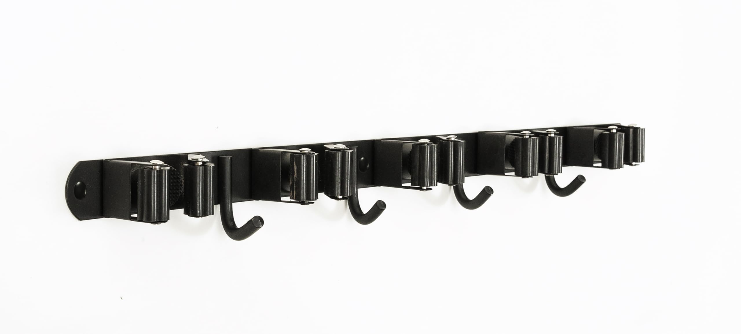 Garden Tool Organizer Wall Mount with 5 Holders & 4 Hooks, Heavy Duty   for Sheds, Garages, and Utility Rooms 1 PK