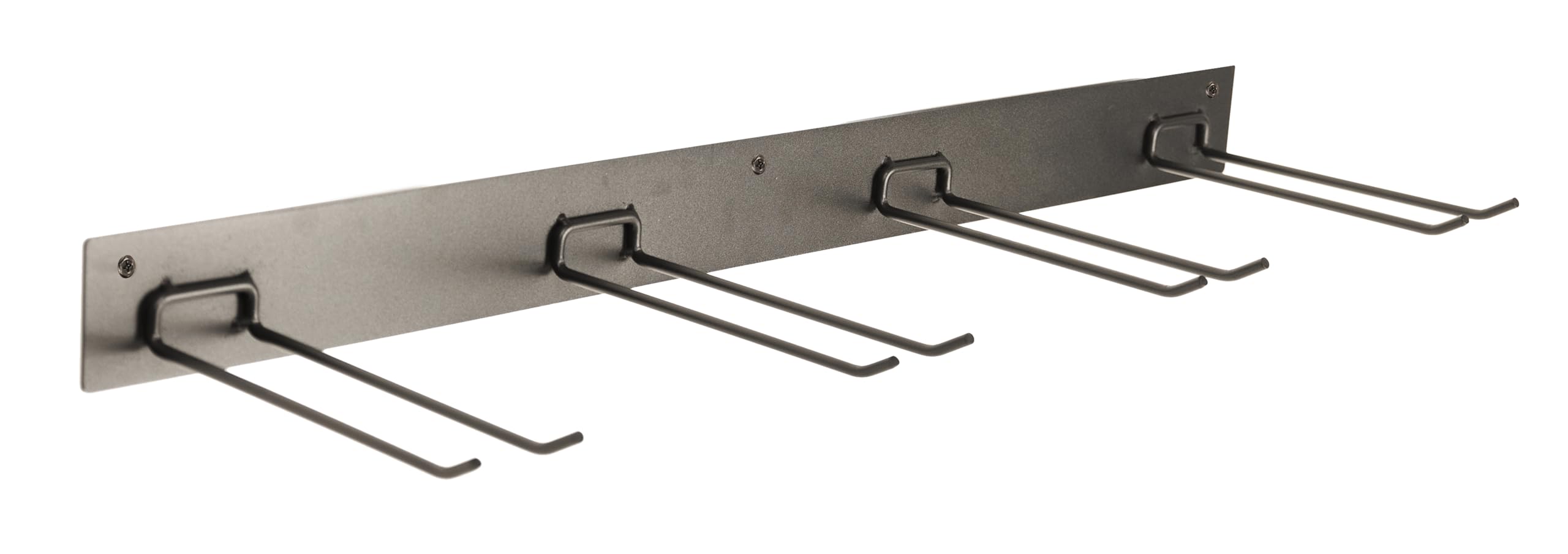 "Garden Tool Organizer Wall Mount with 4 9"" Hooks Black, Heavy Duty for Sheds, Garages, and Utility Rooms 1 PK (GTWH4BLK-BX1)"